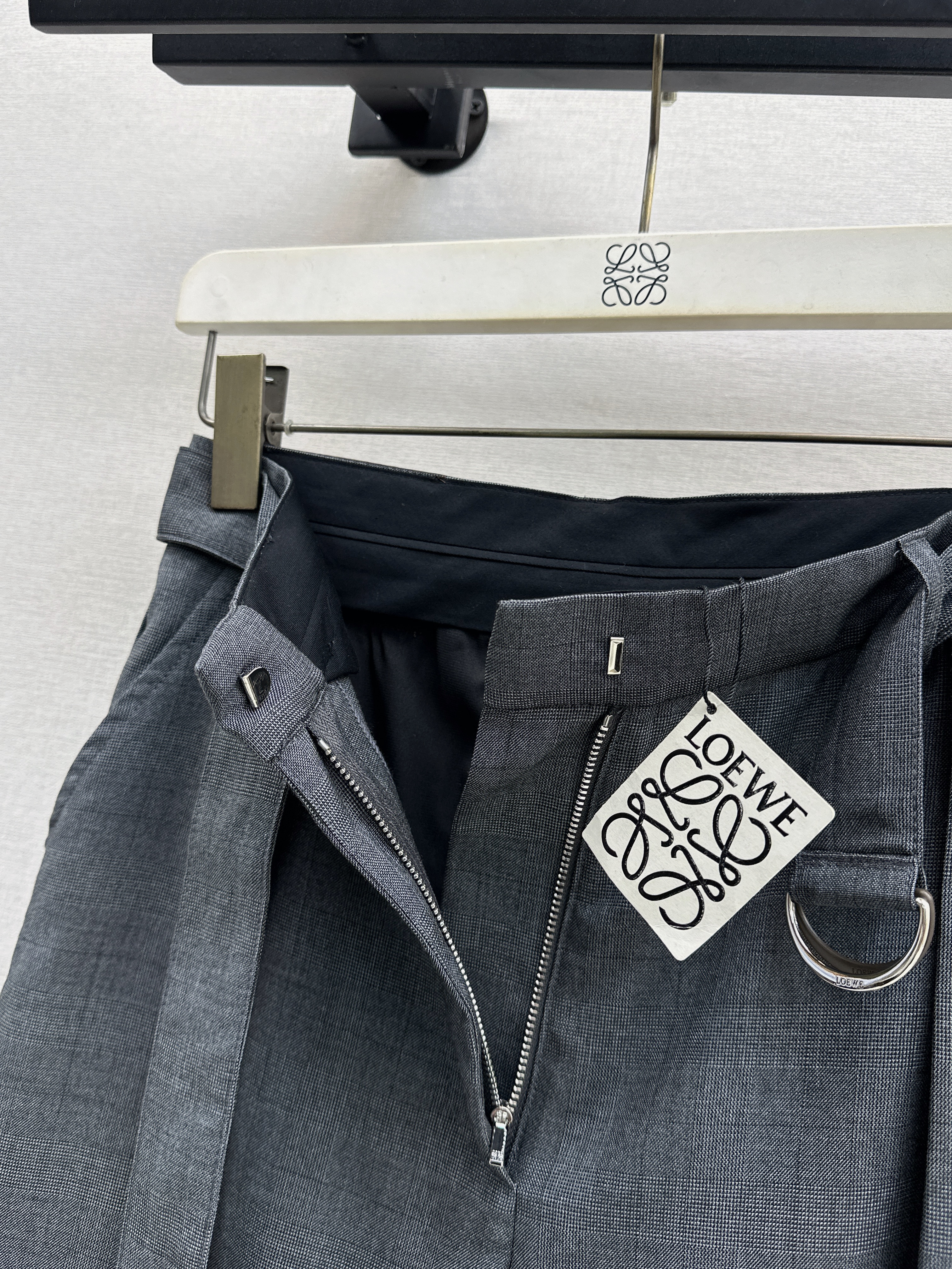 Loe 26ss check suit pants