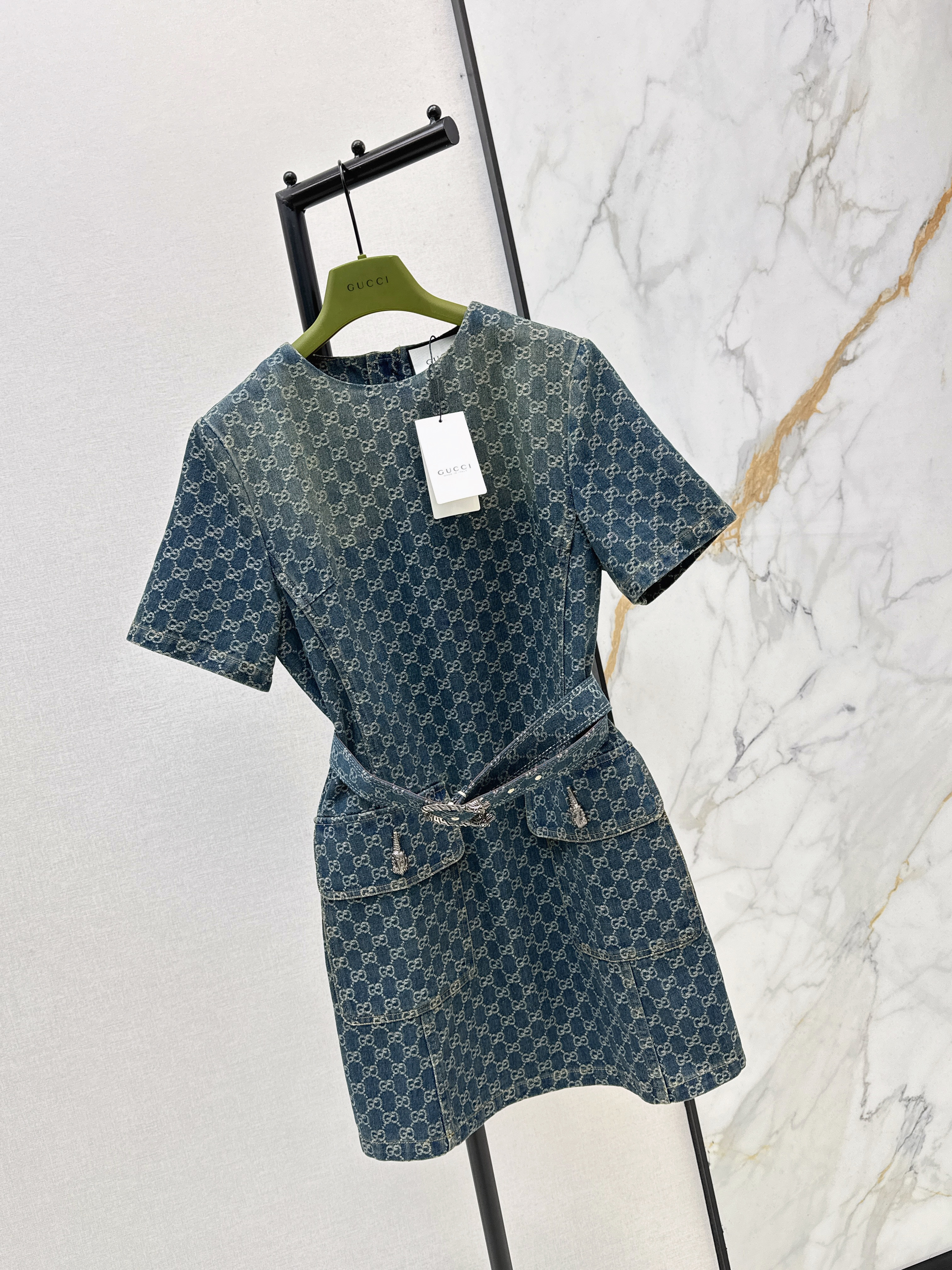 Guc 26ss jacquard dress