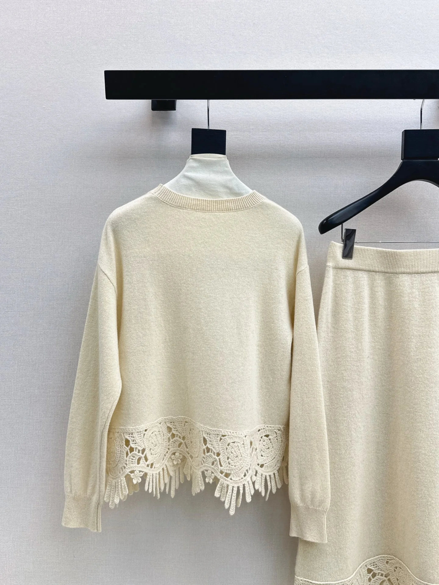 Miu 25fw knit bow sweater+pants outfit sets