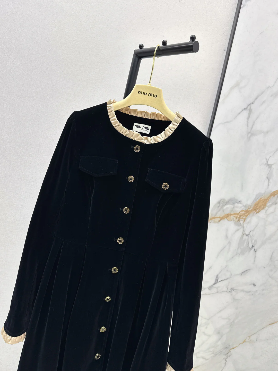 Miu 25fw velvet dress