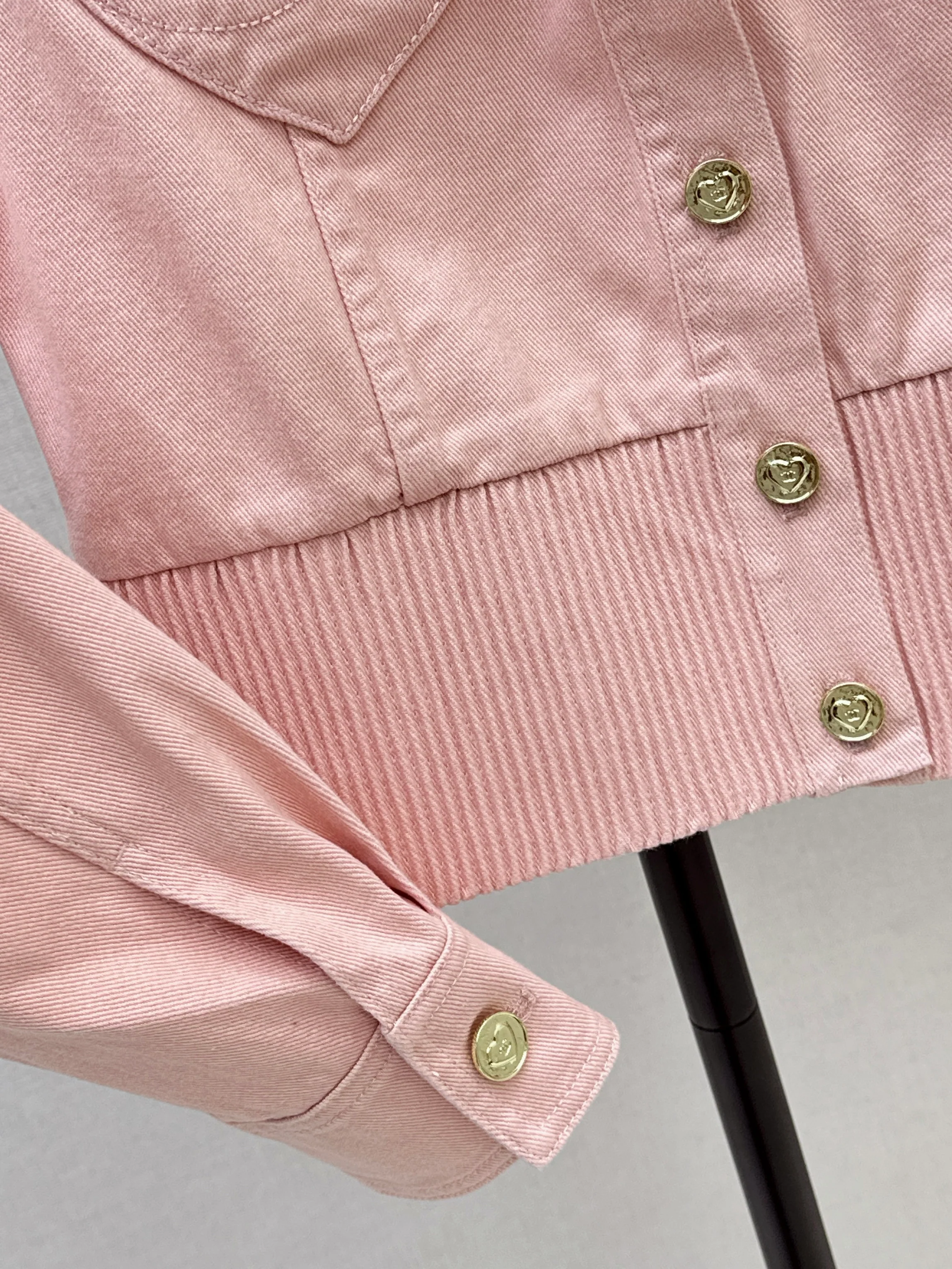 Chan 26ss heart denim jacket