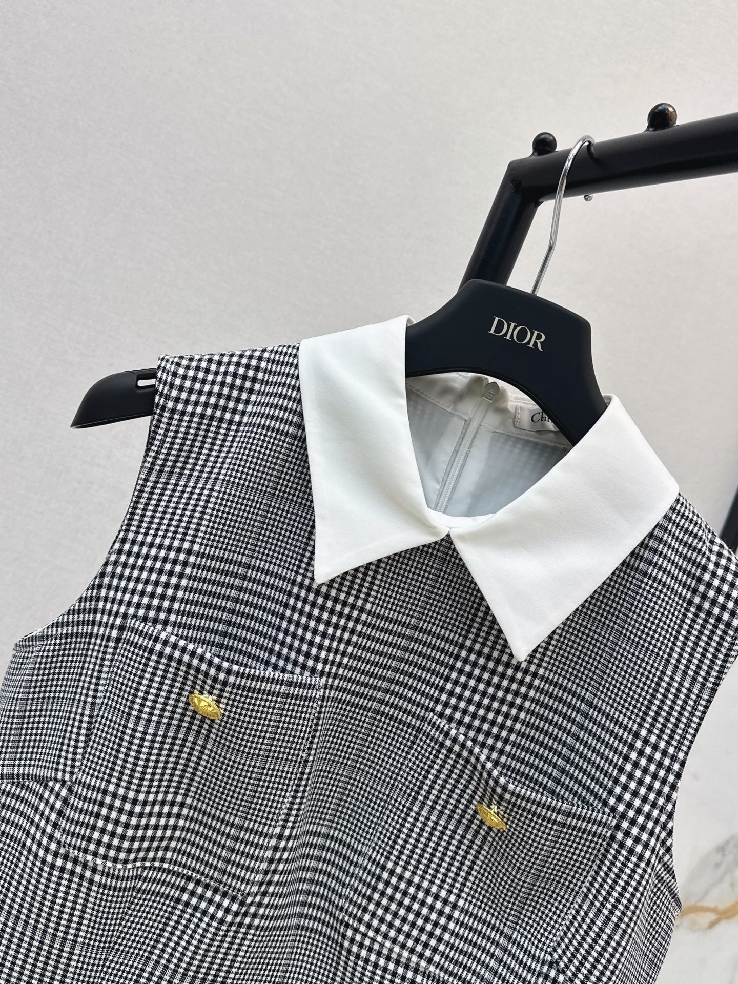 CD 26ss sleeveless check dress