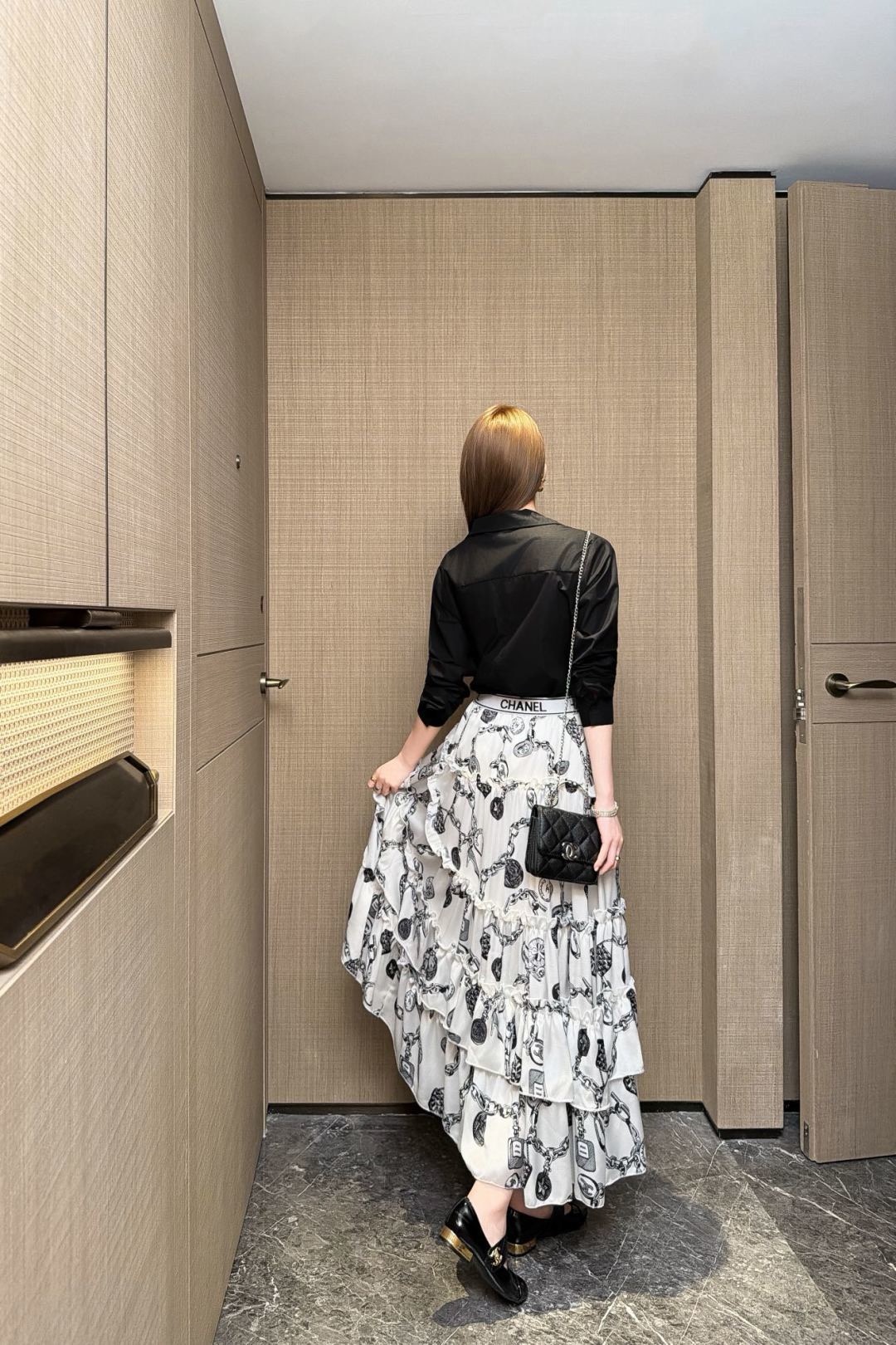Chan 26ss print skirt