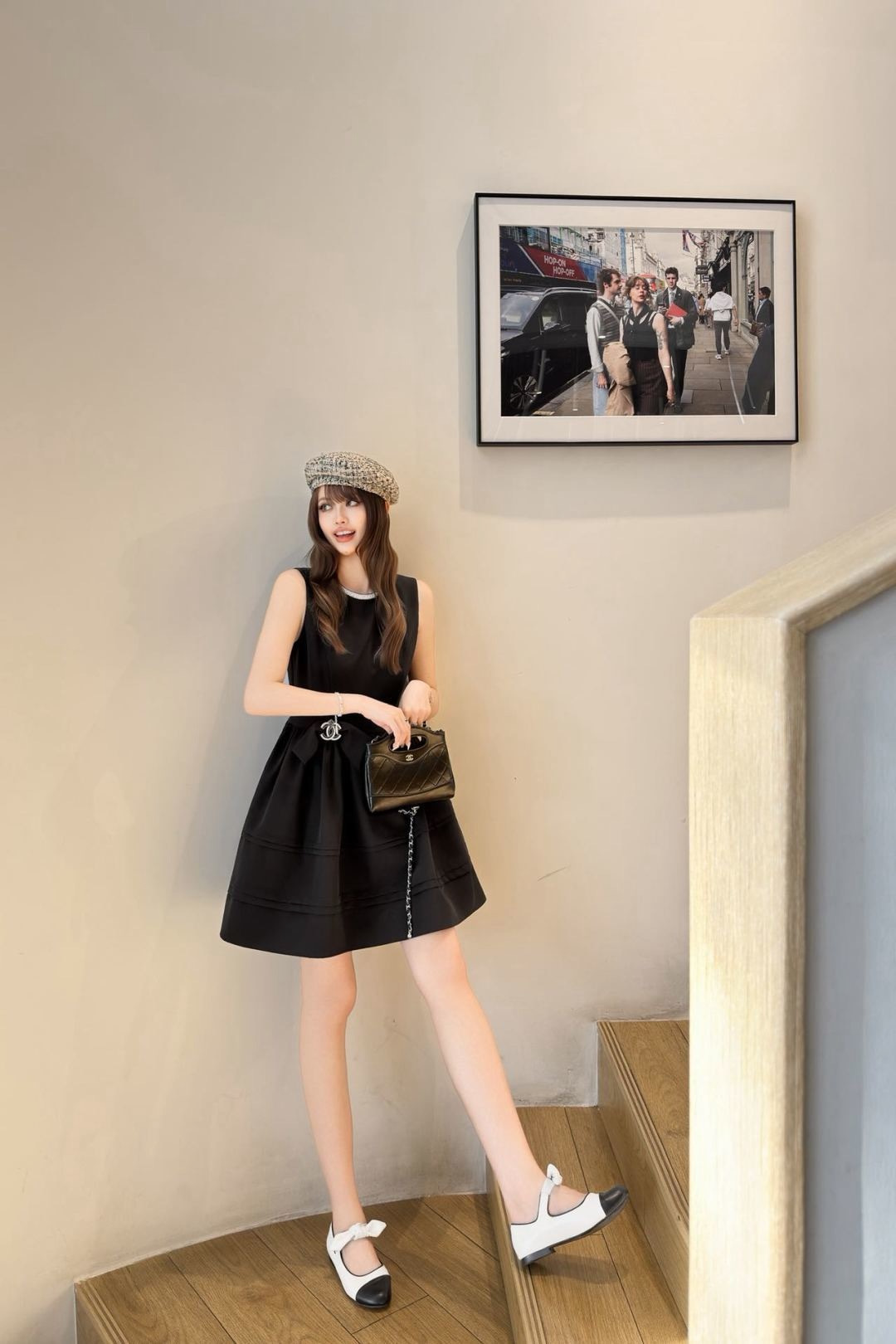 Chan 26ss sleeveless beading dress