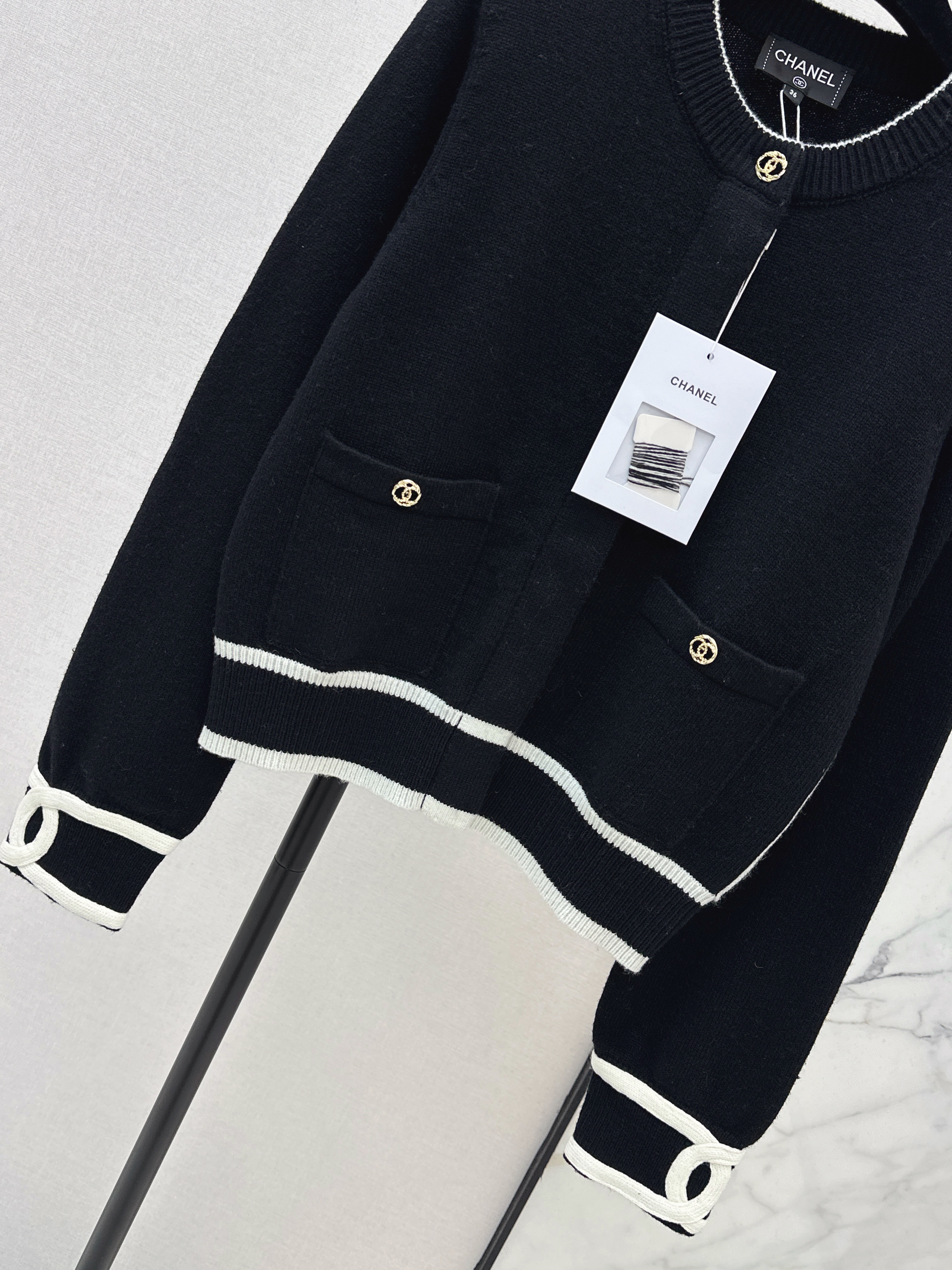 Chan 26ss jacquard cardigan