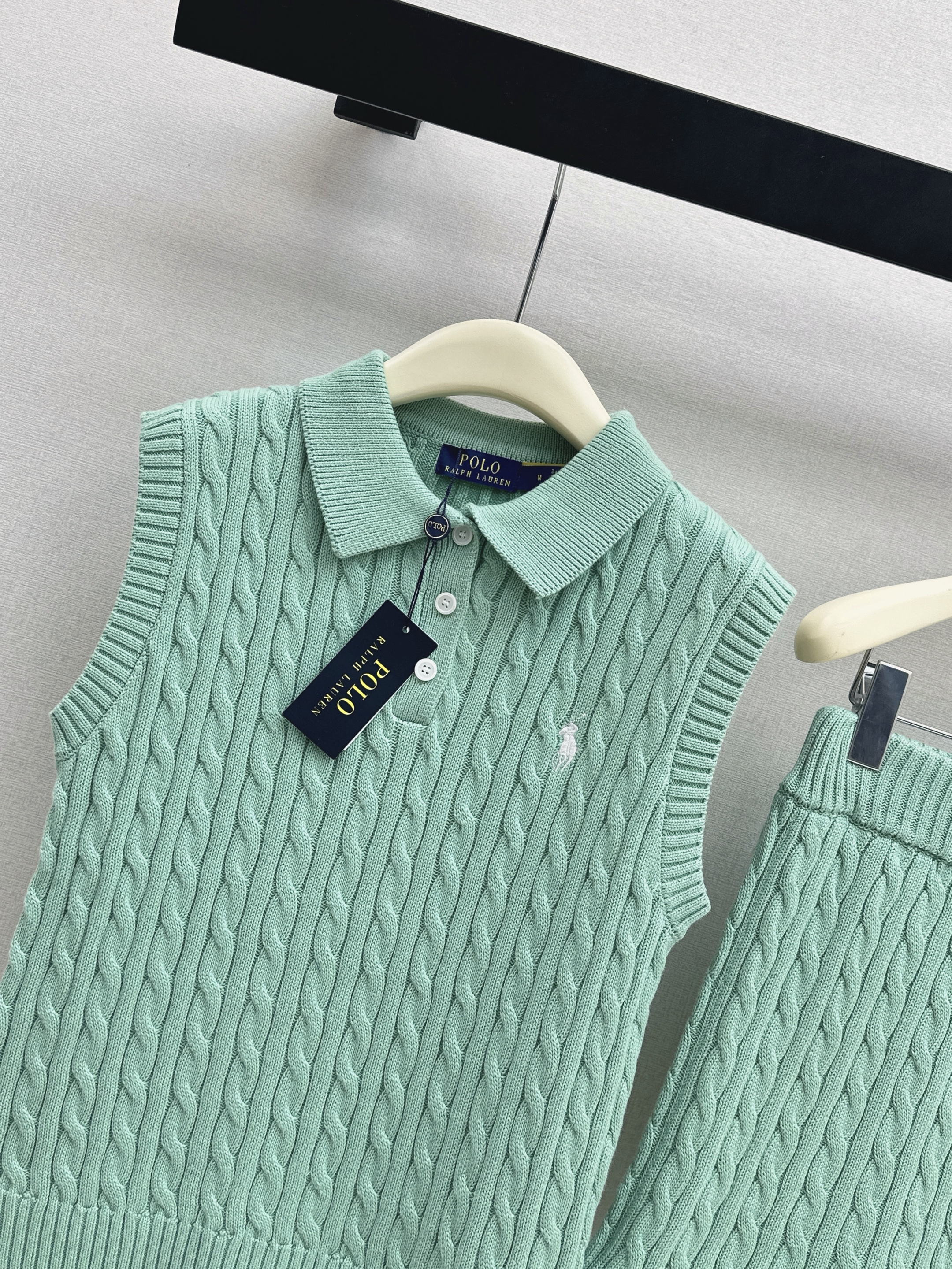 Ralp 26ss polo vest skirt set