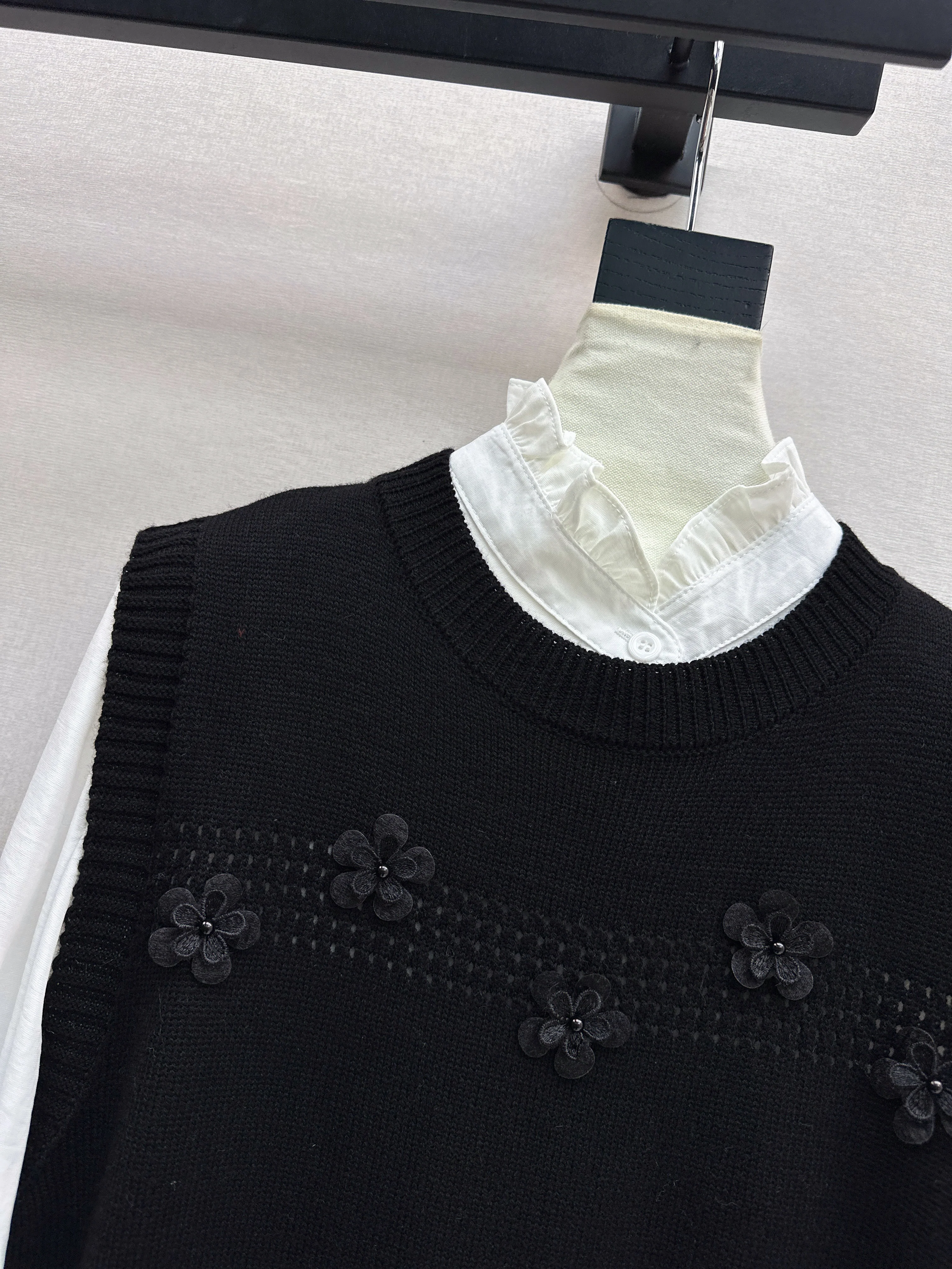 Chan 26ss elegant shirts knit vest