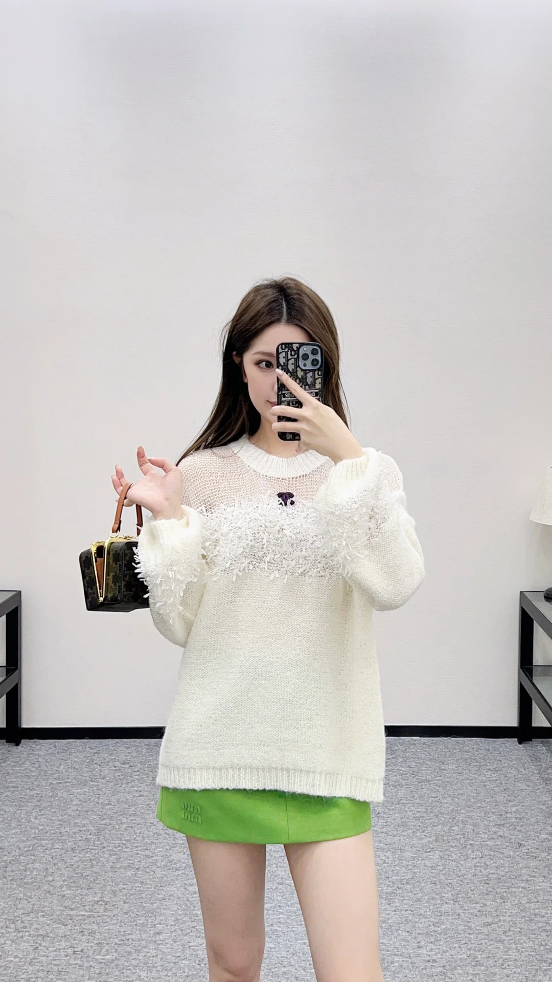Chan 26ss hollow contract sweater