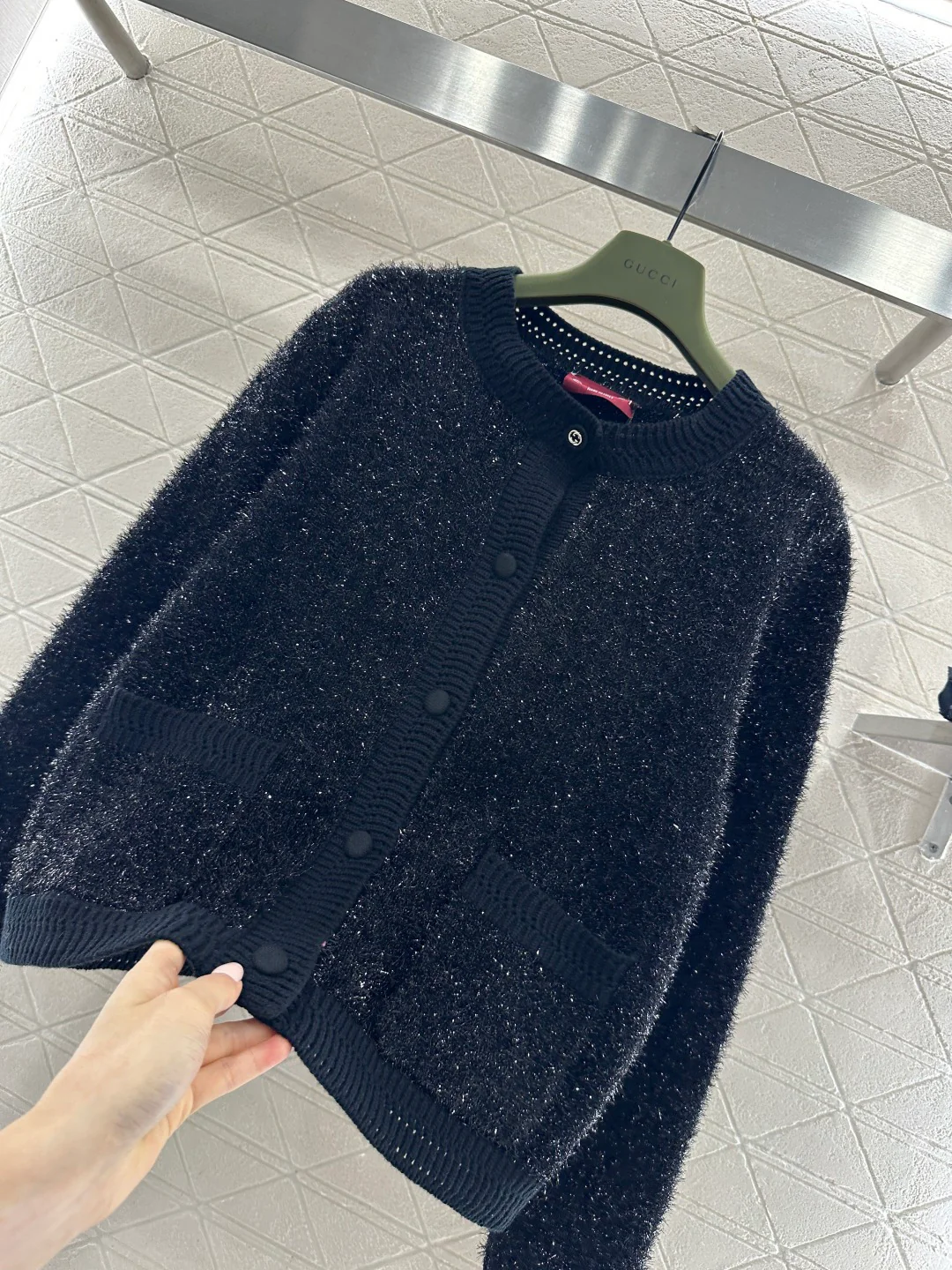 Gucc 26ss bling knit cardigan