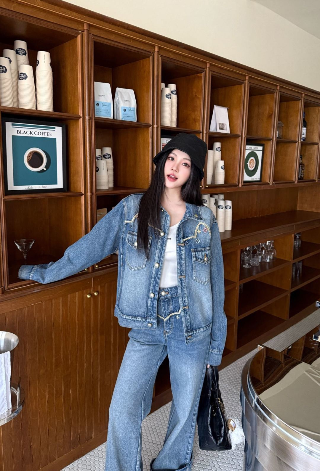 Loui 26ss embroidery denim shirts