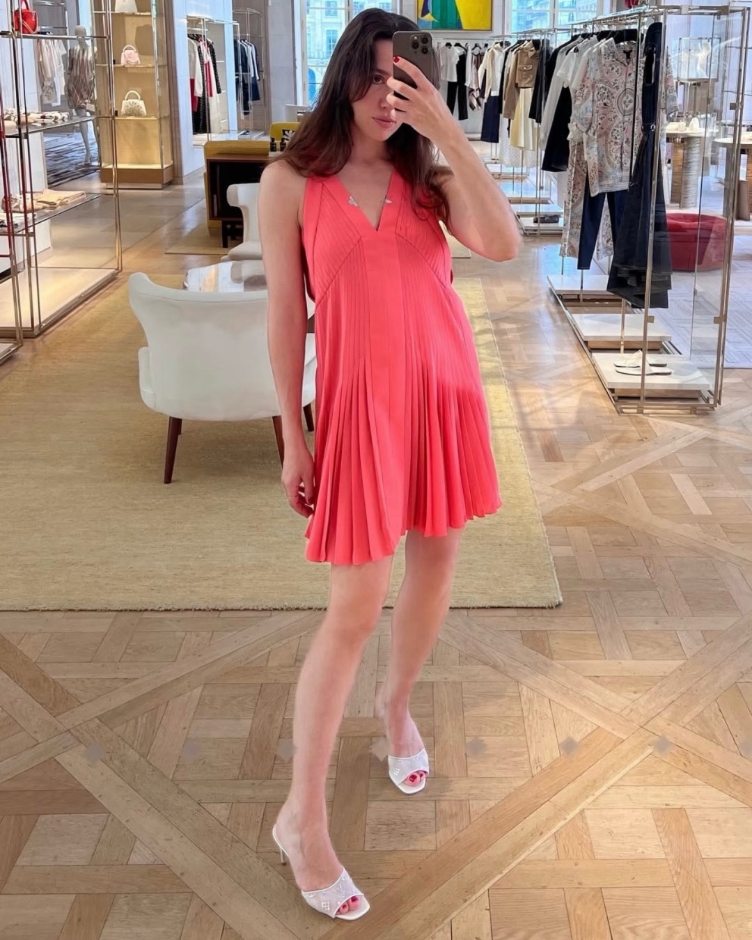 Loui 26ss pleated vest dress