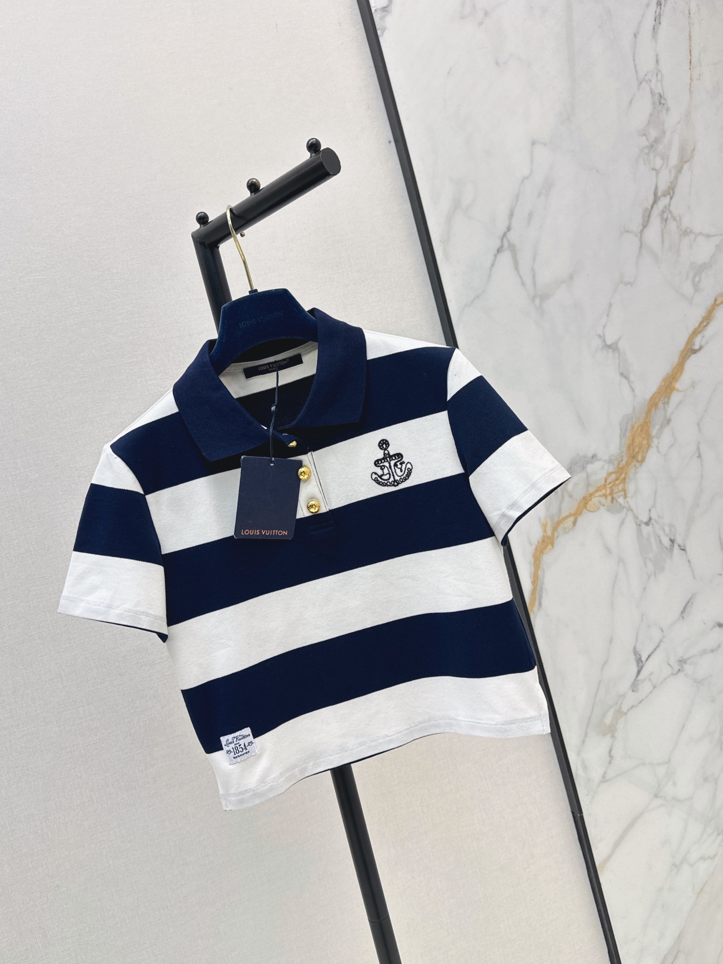 Loui 26ss stripe polo shirt