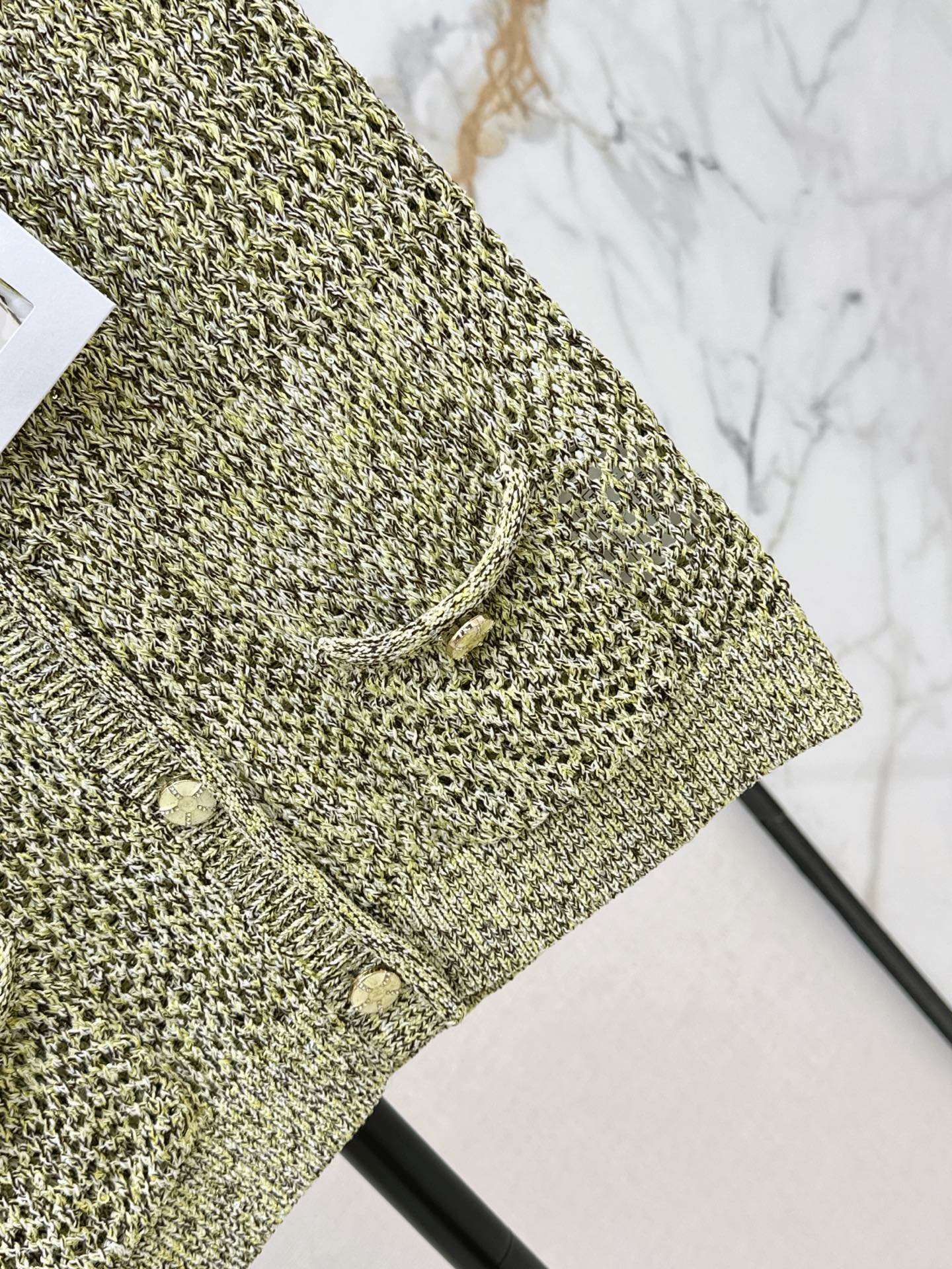 Chan 26ss hollow knit vest
