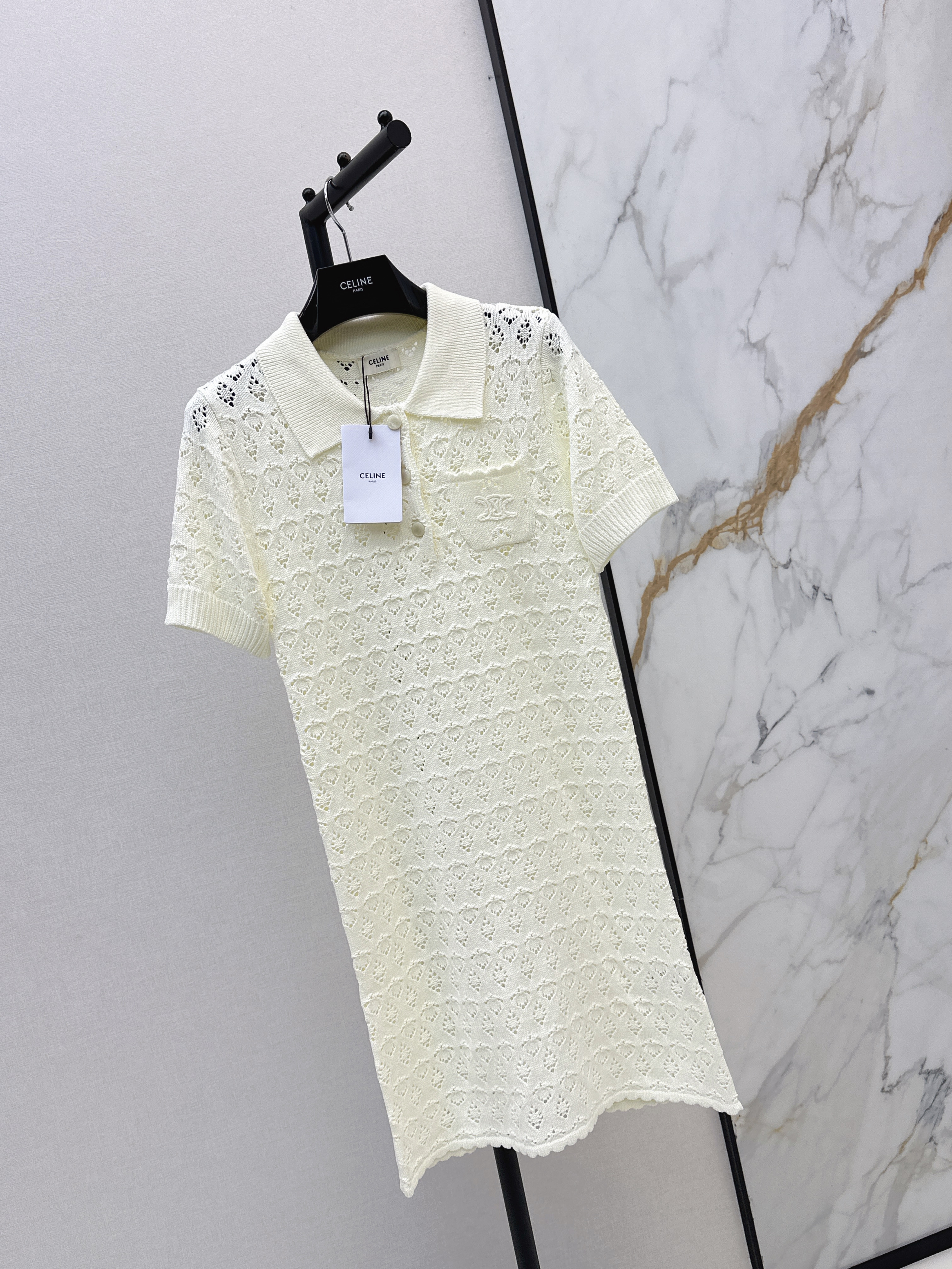 Celi 26ss hollow polo dress