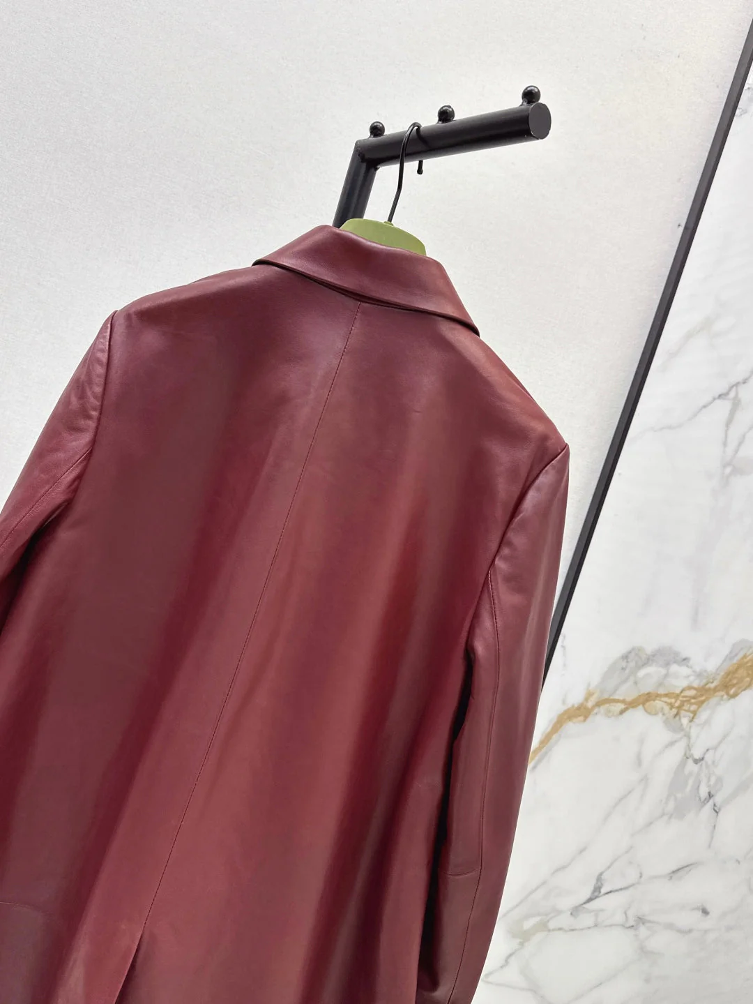 Guc 25fw leather trench coat