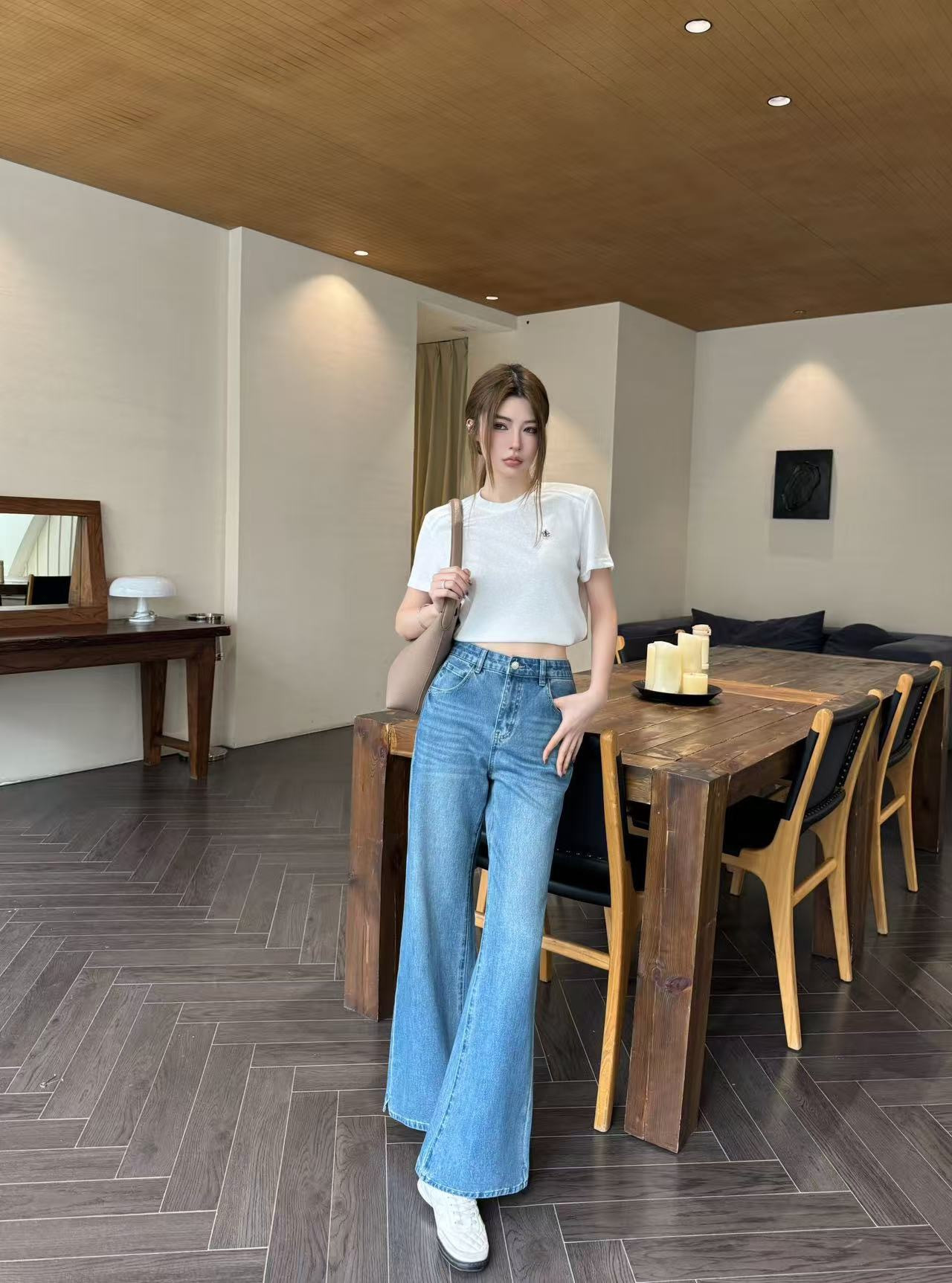 Loe 26ss cropped jeans