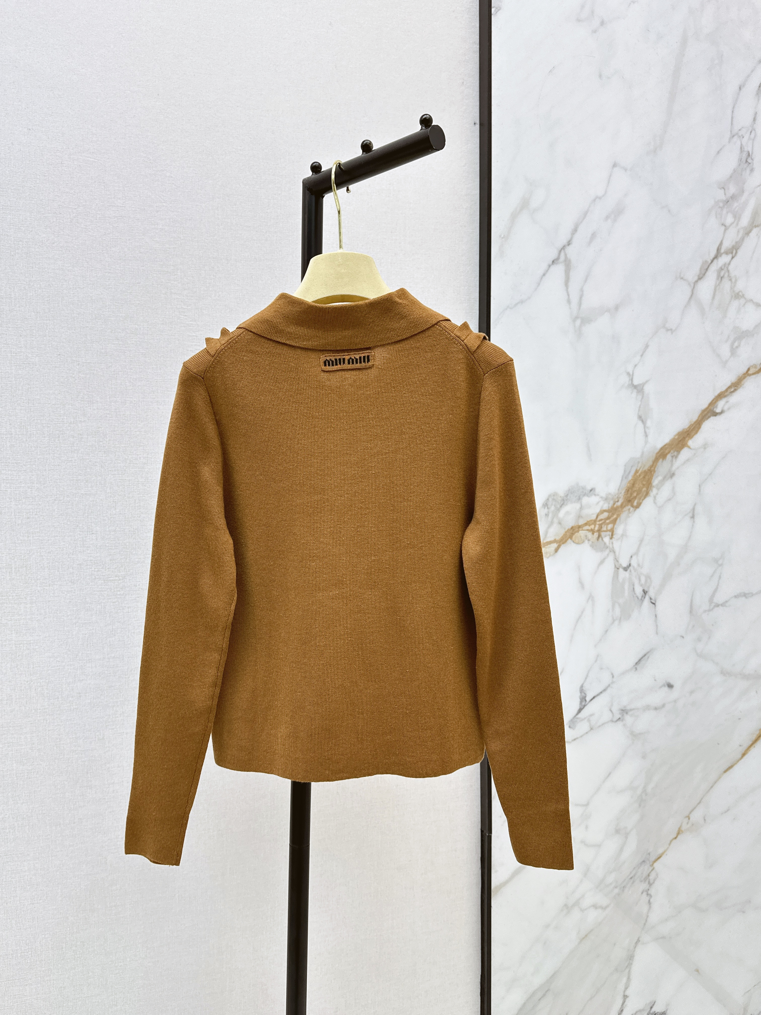 Miu 26ss ruffle cardigan