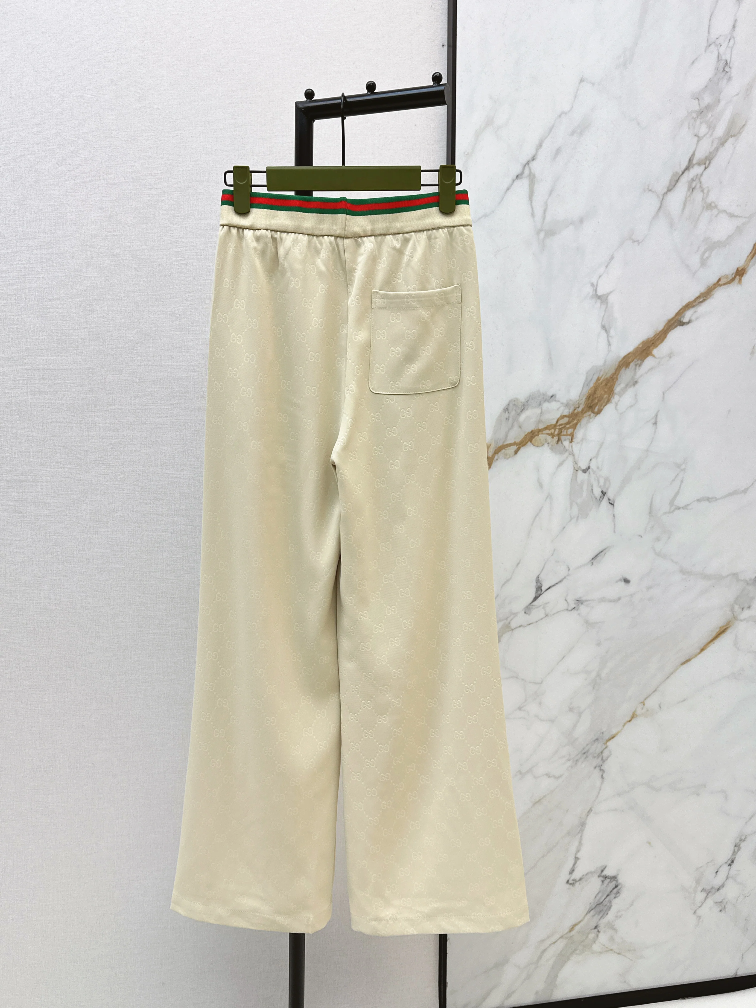 Gucc 26ss print wide-leg pants