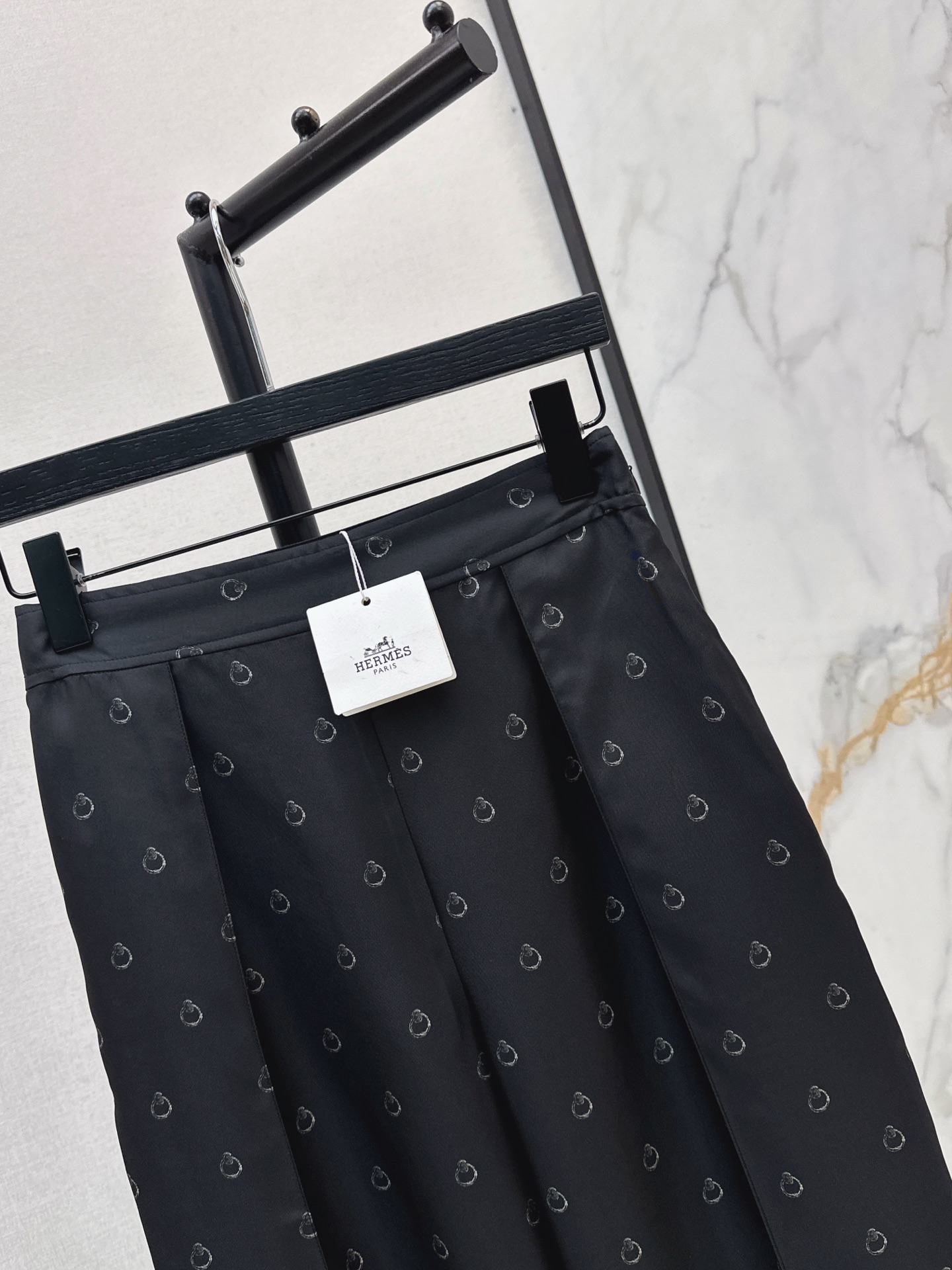 Her 26ss print silk wide-leg pants