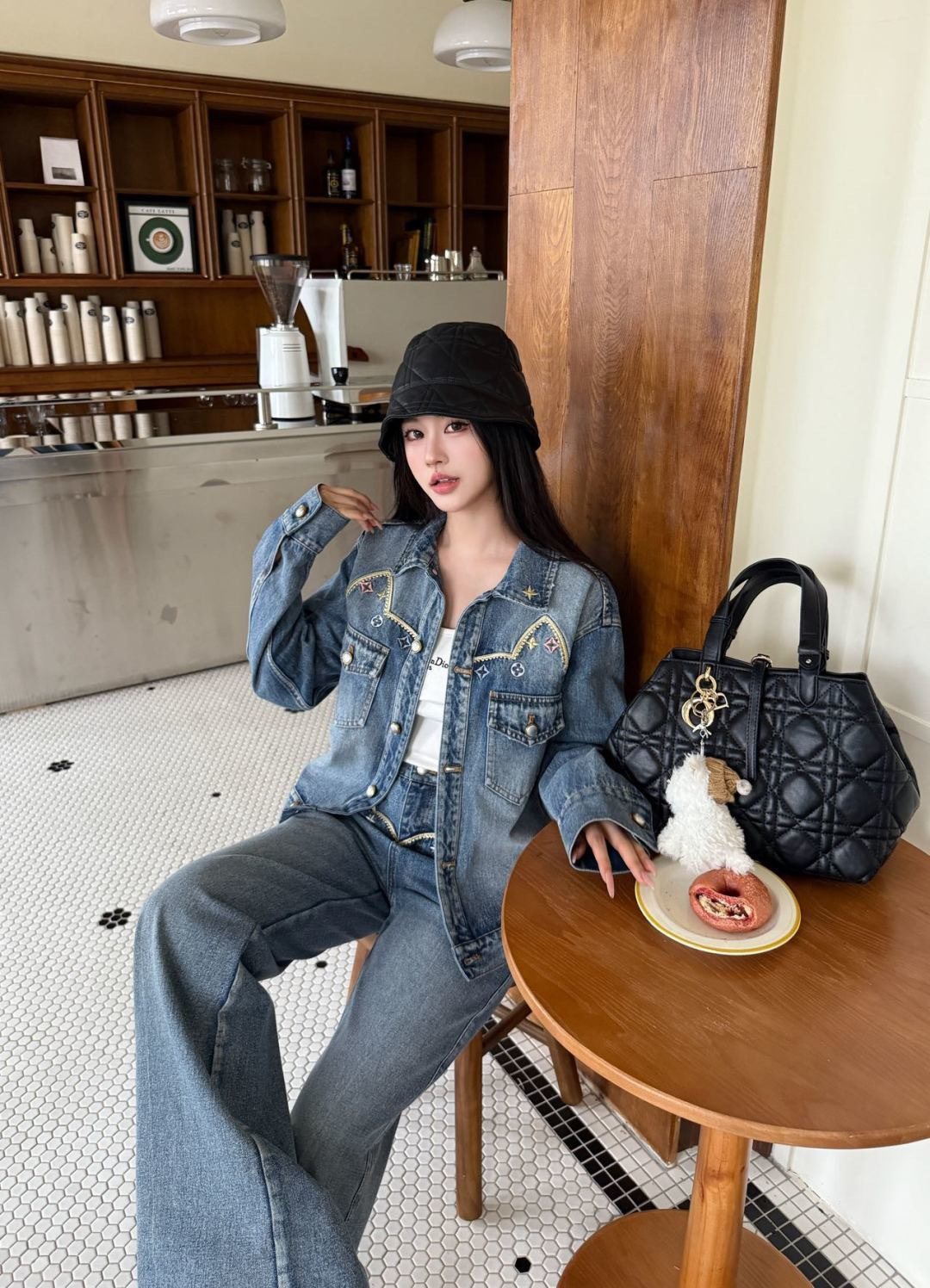 Lous 26ss embroidery jeans