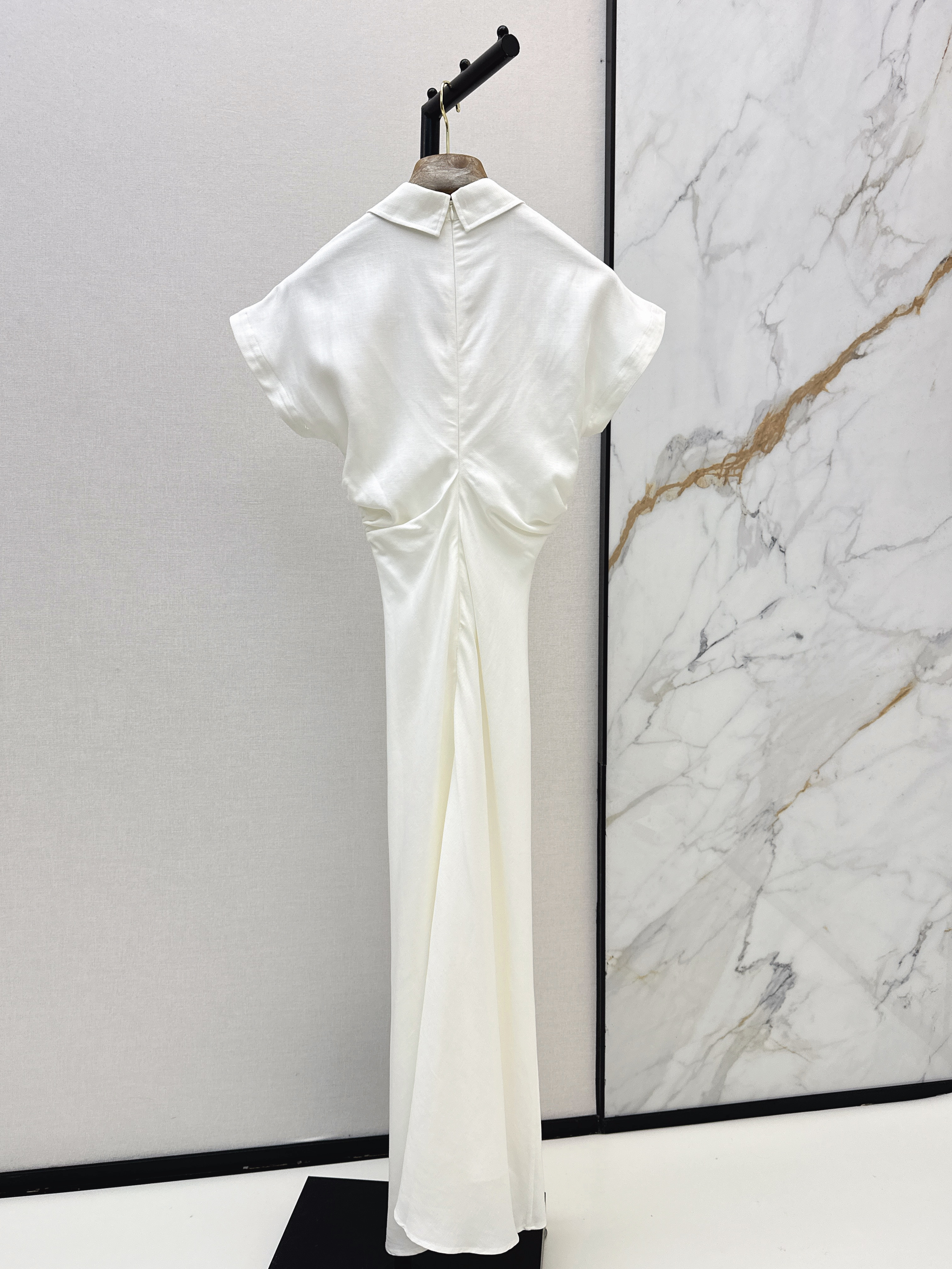 Brun 26ss ruched waist dress