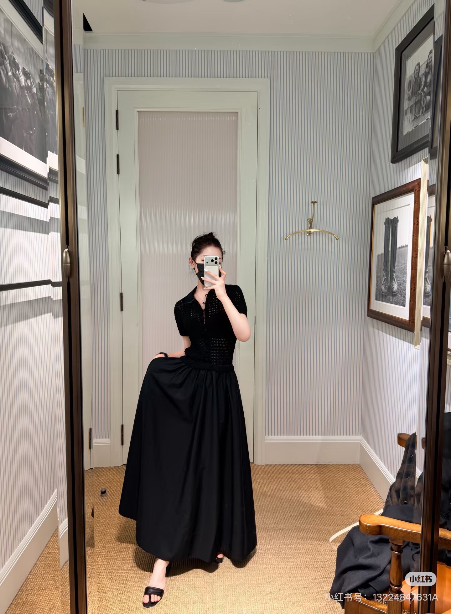 Ralp 26ss hollow knit contract dress