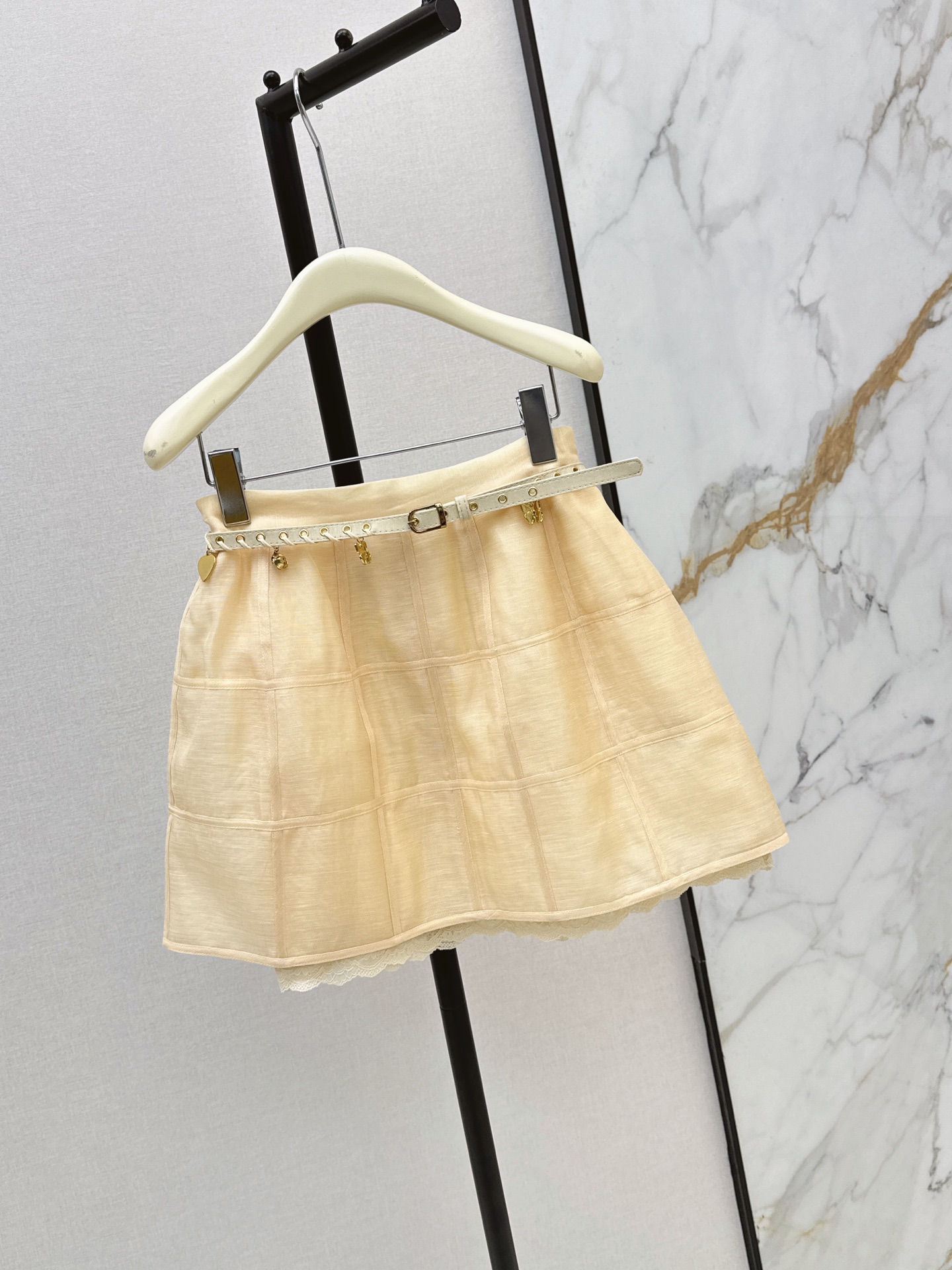 Zimm 26ss belted skirt