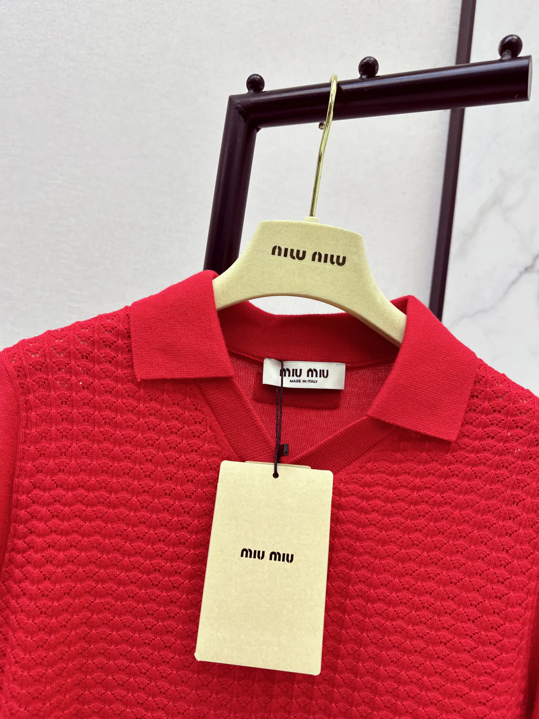 Miu 26ss knit polo shirts
