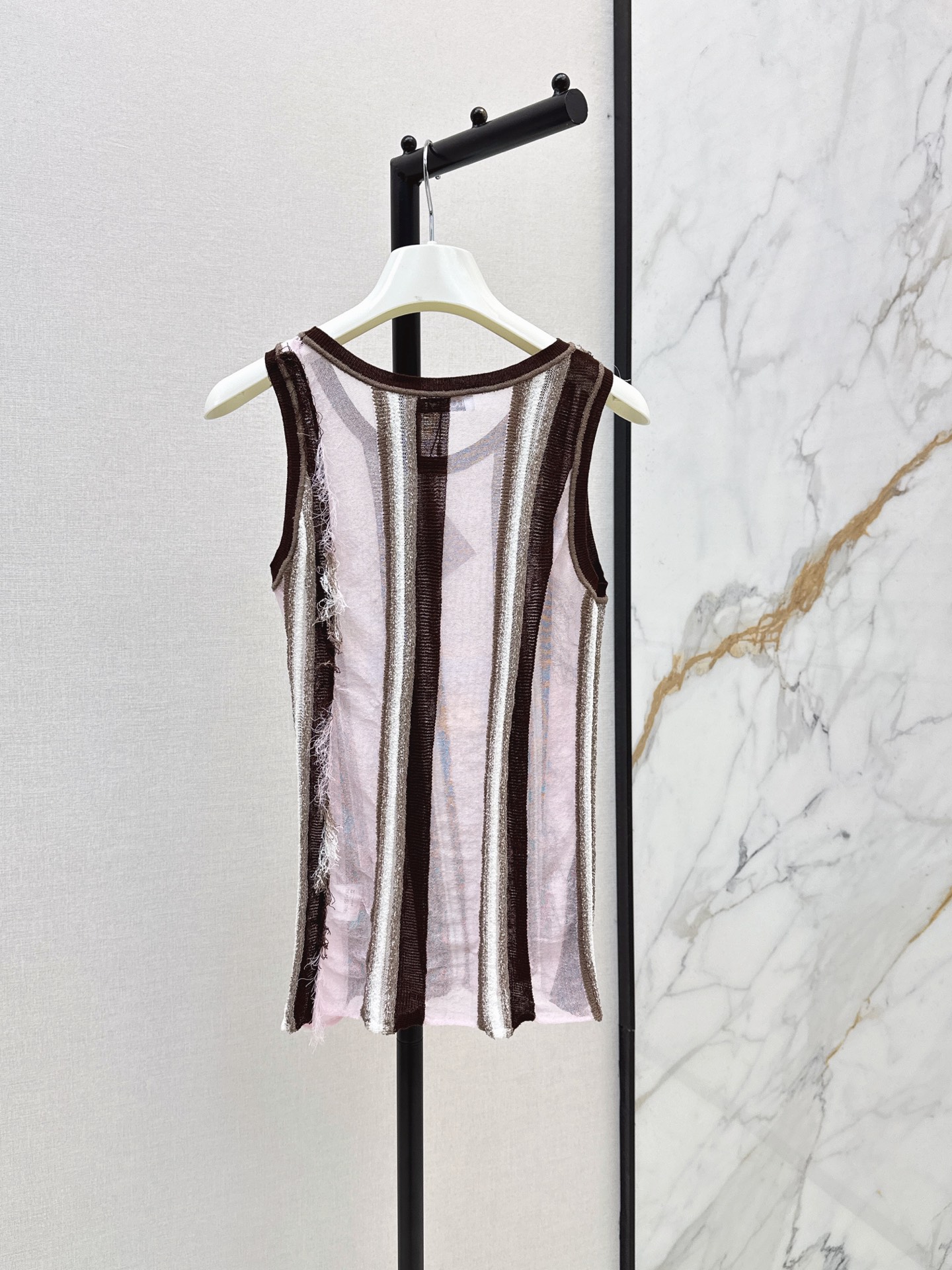 Loe 26ss stripe knit vest