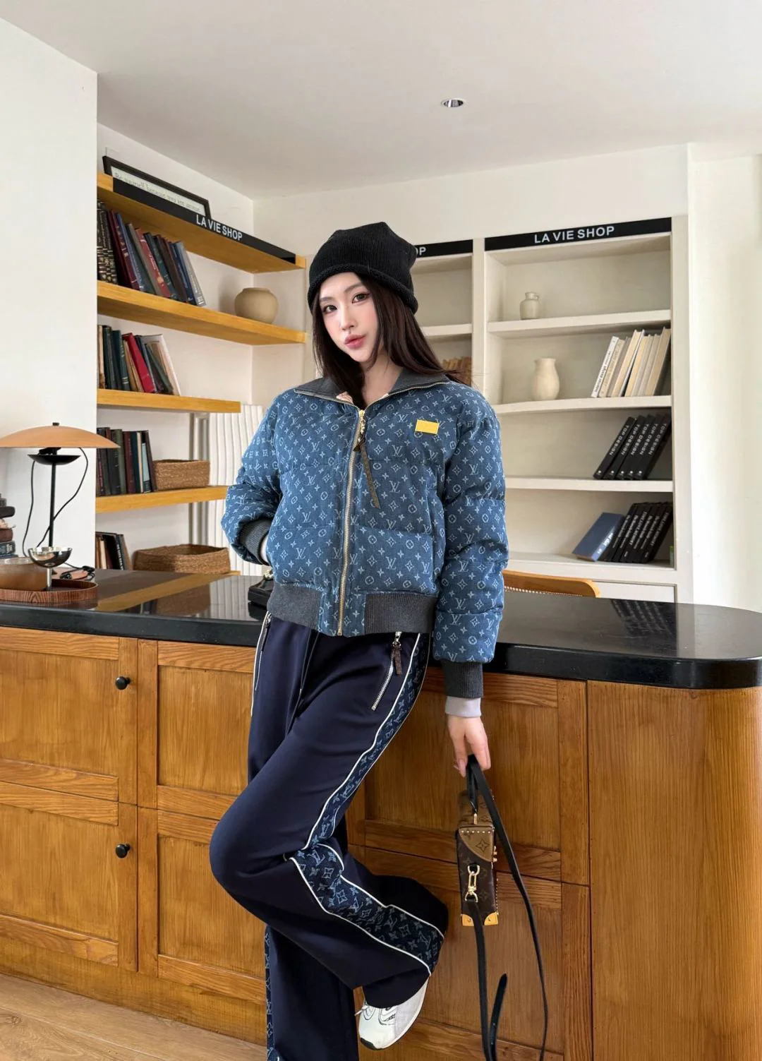 Louis 25fw denim down jacket