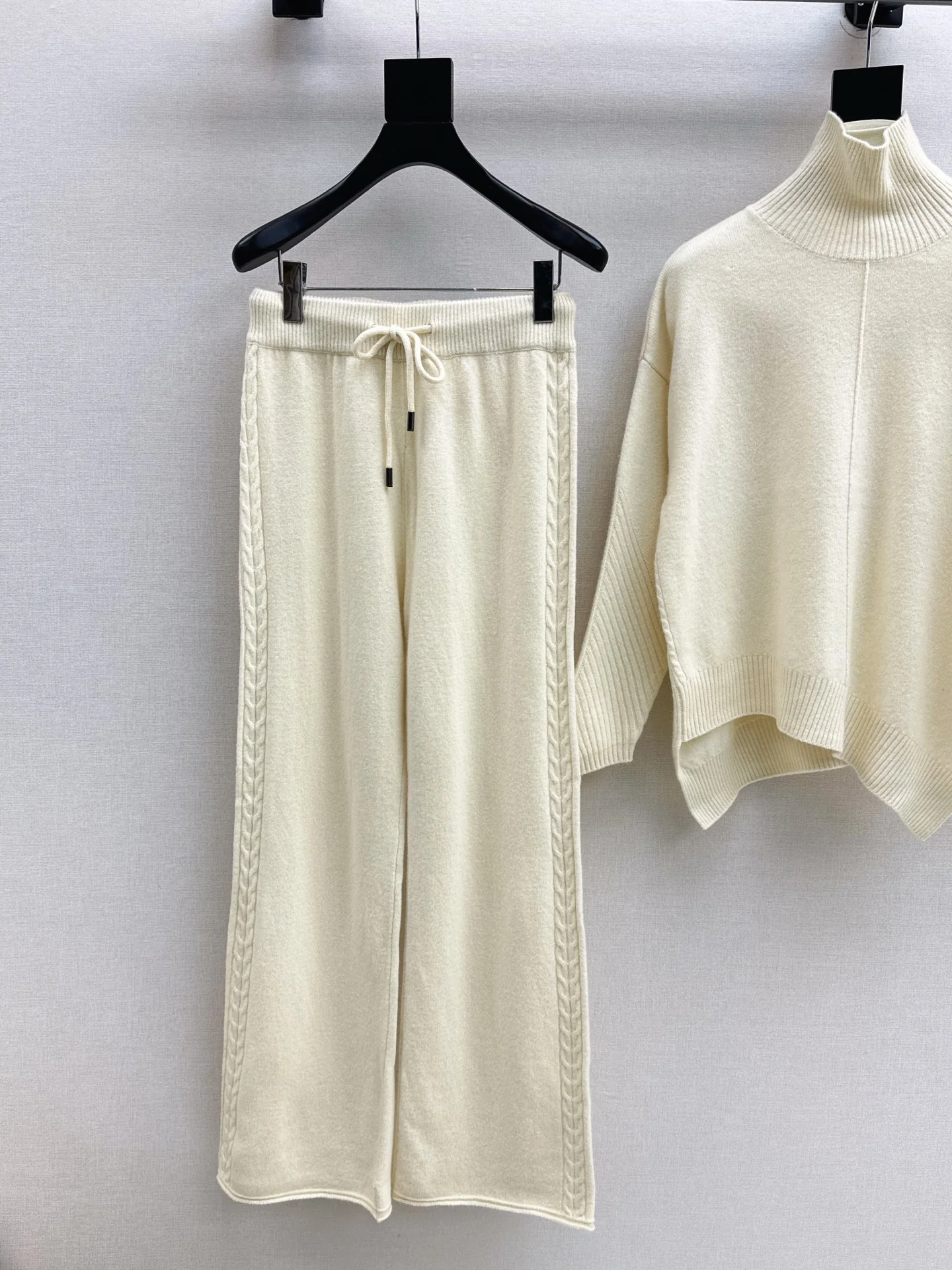 Max 25fw wool high neck+wide-leg pants outfit sets