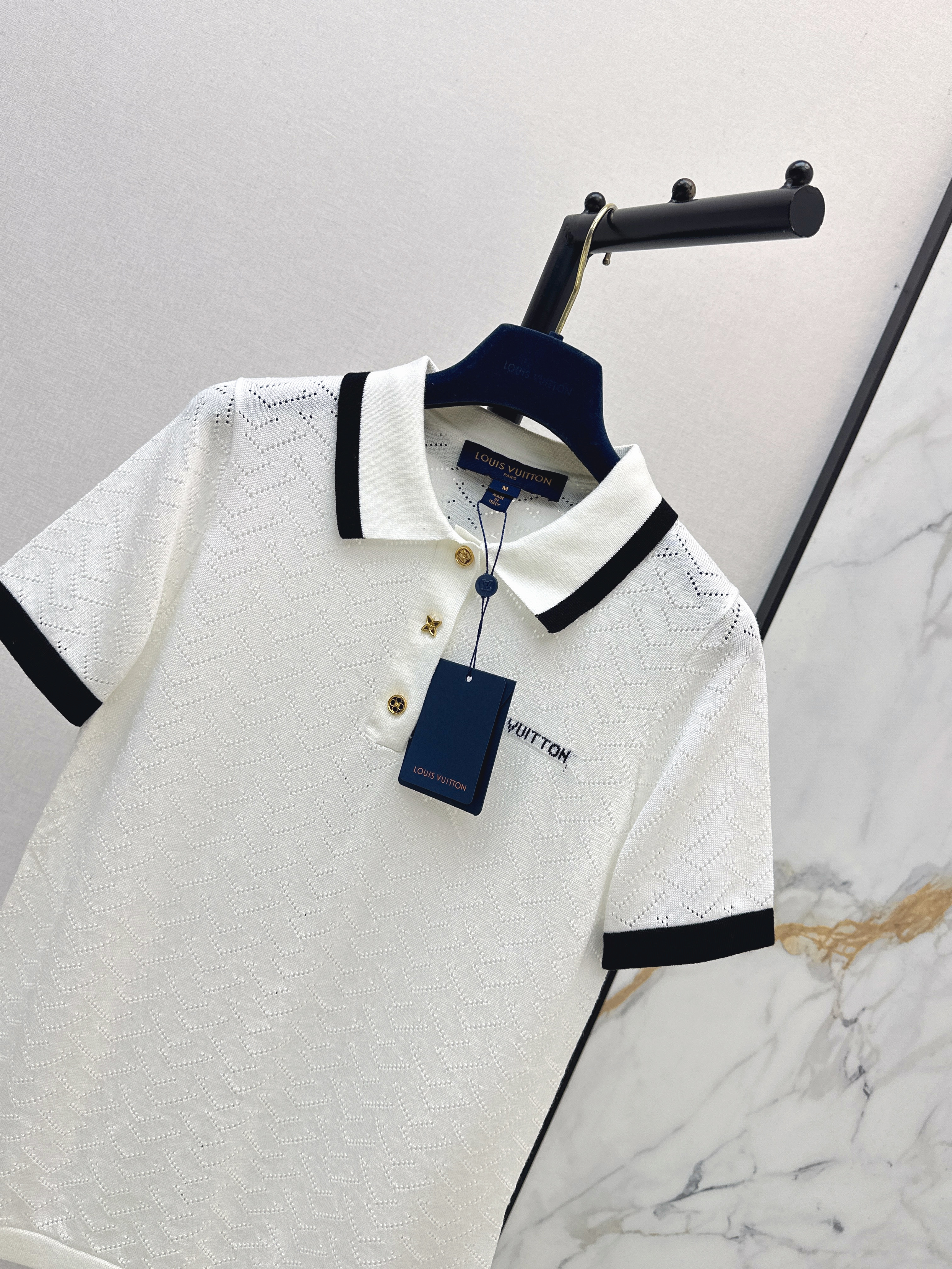 Loui 26ss hollow knit top