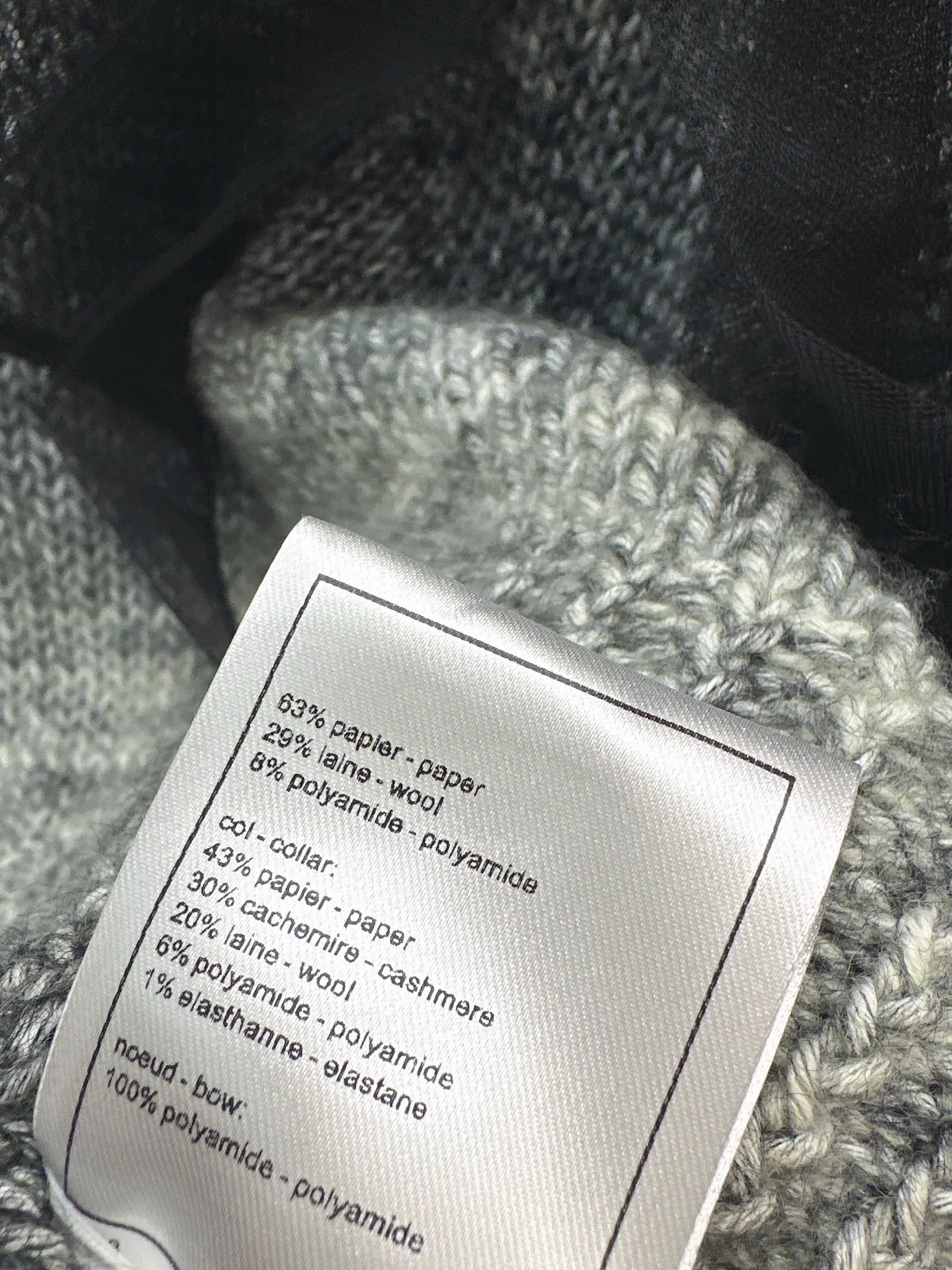 Chan 25fw gradient bow sweater