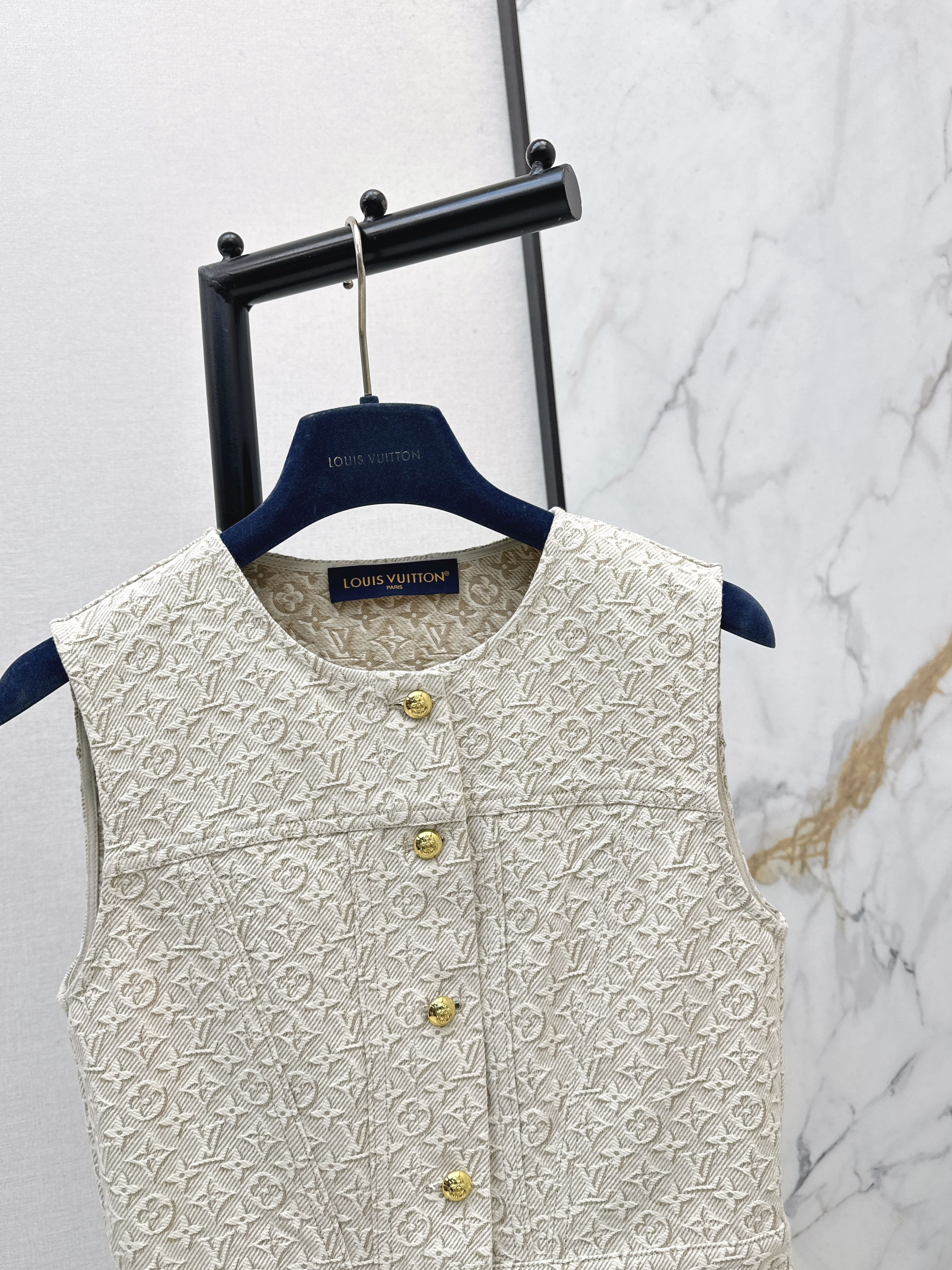 Loui 26ss jacquard denim dress