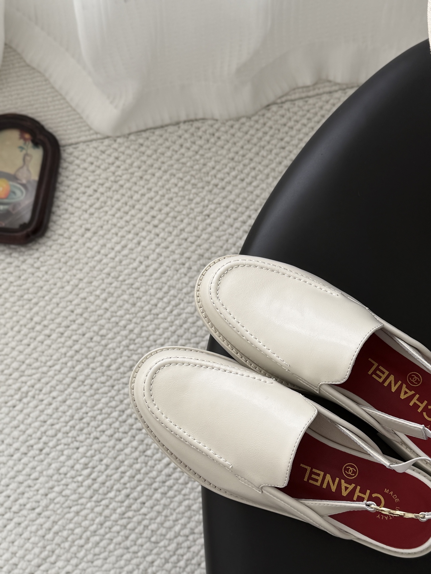 Chan 26ss slingblack loafers