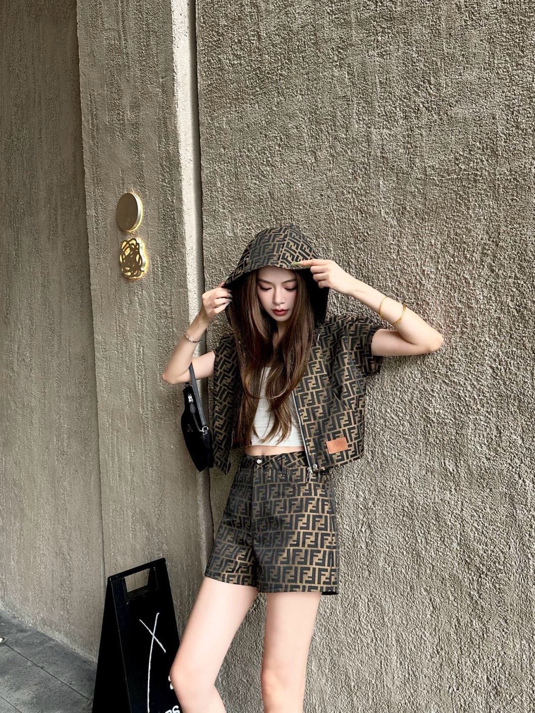 Fen 26ss jacquard outfit sets