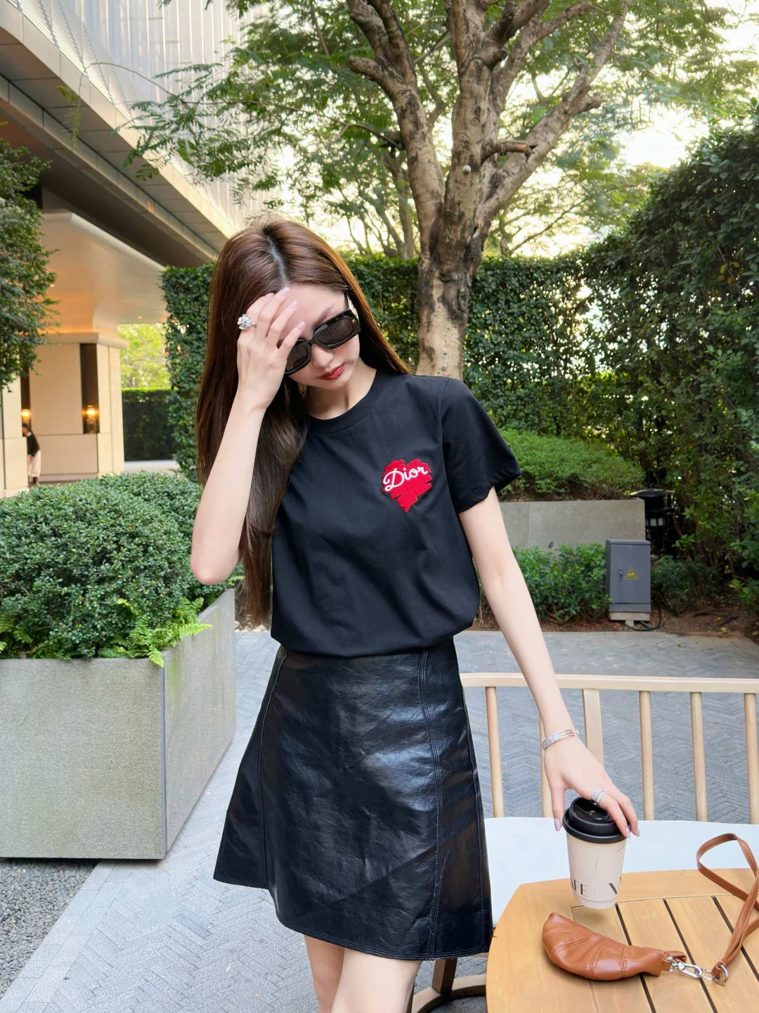 CD 26ss heart print t-shirts