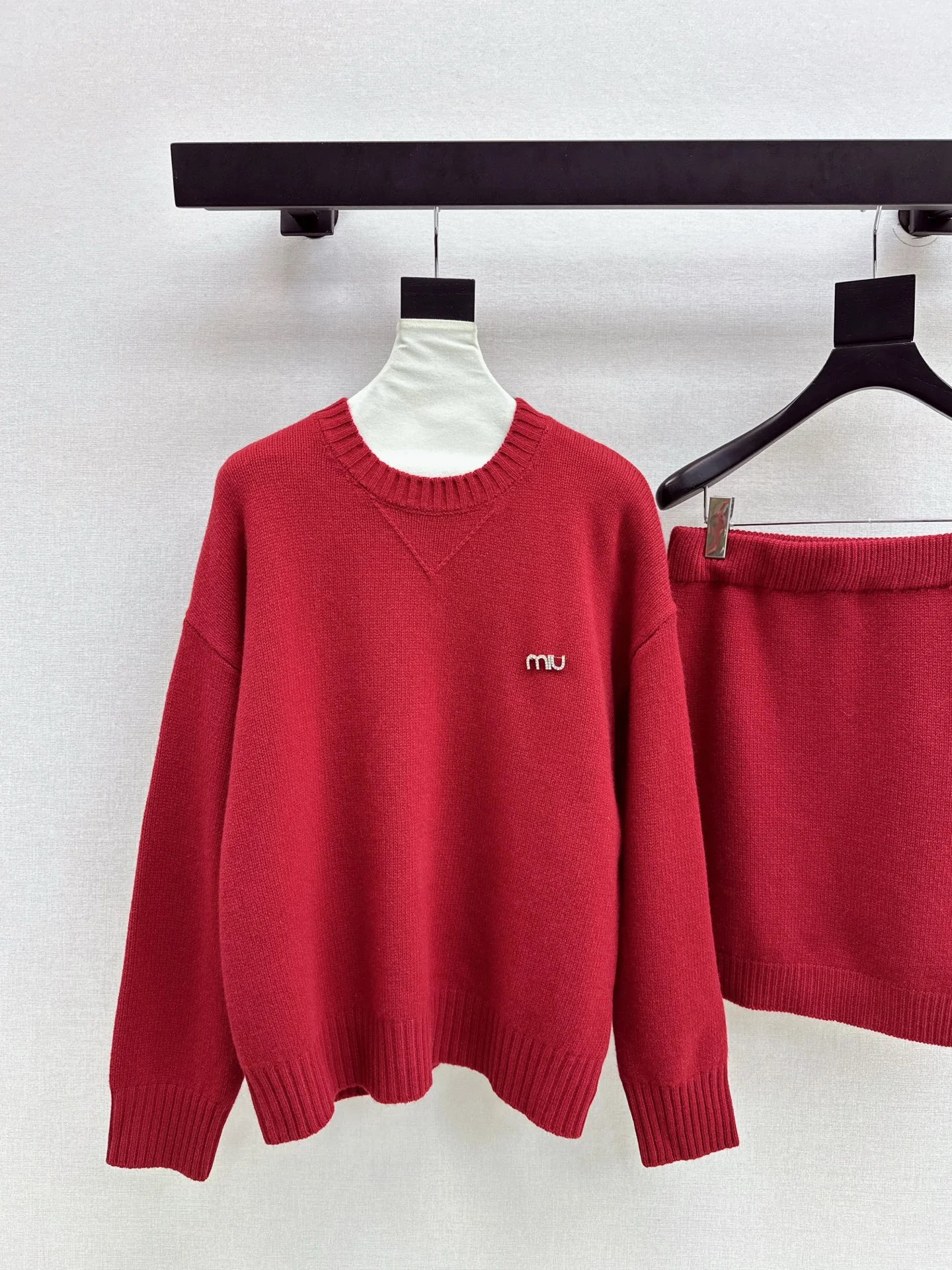Miu 25fw knit sweater+skirt outfit sets