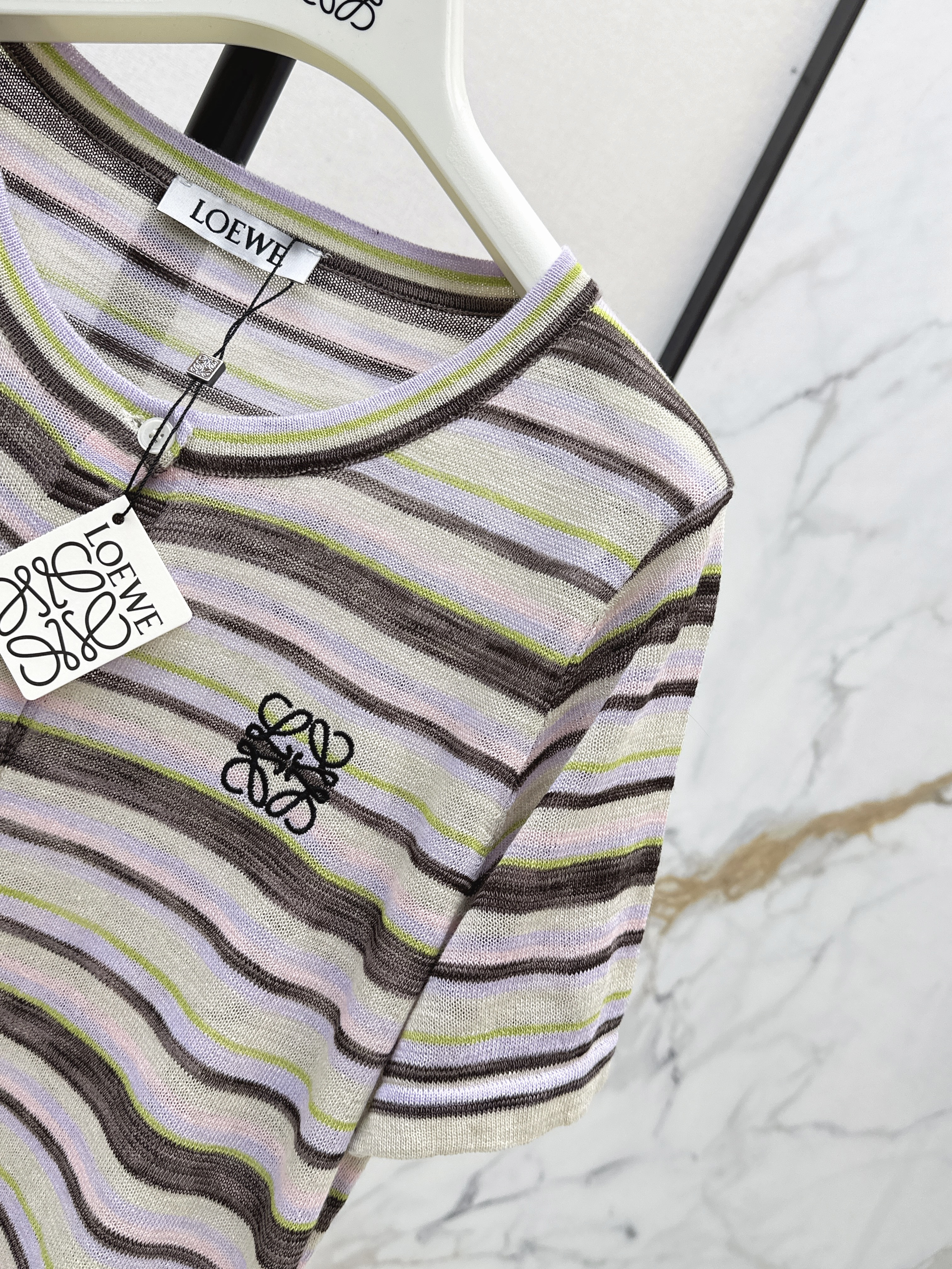 Loe 26ss stripe cardigan