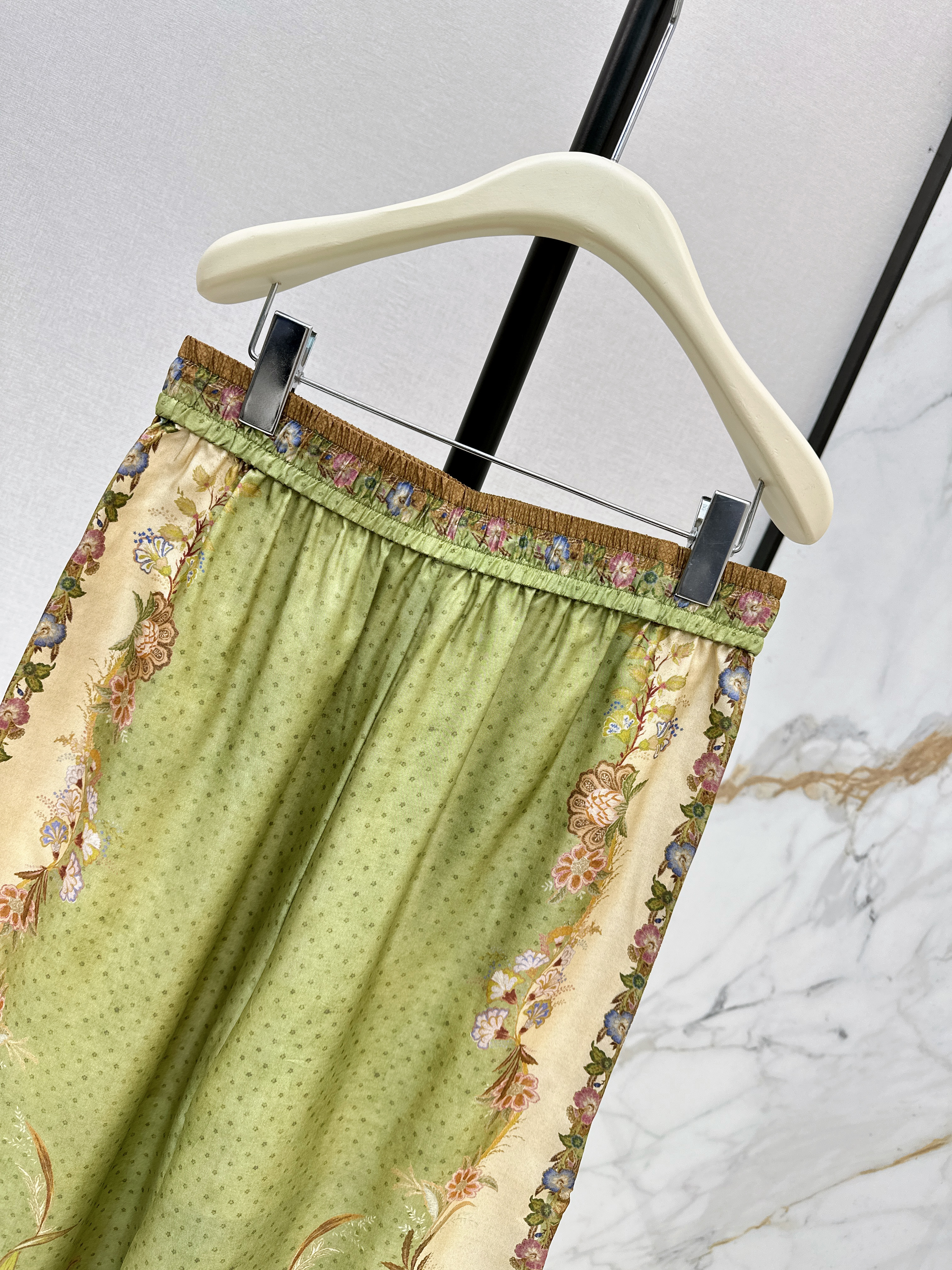 Zimm 26ss print silk pants