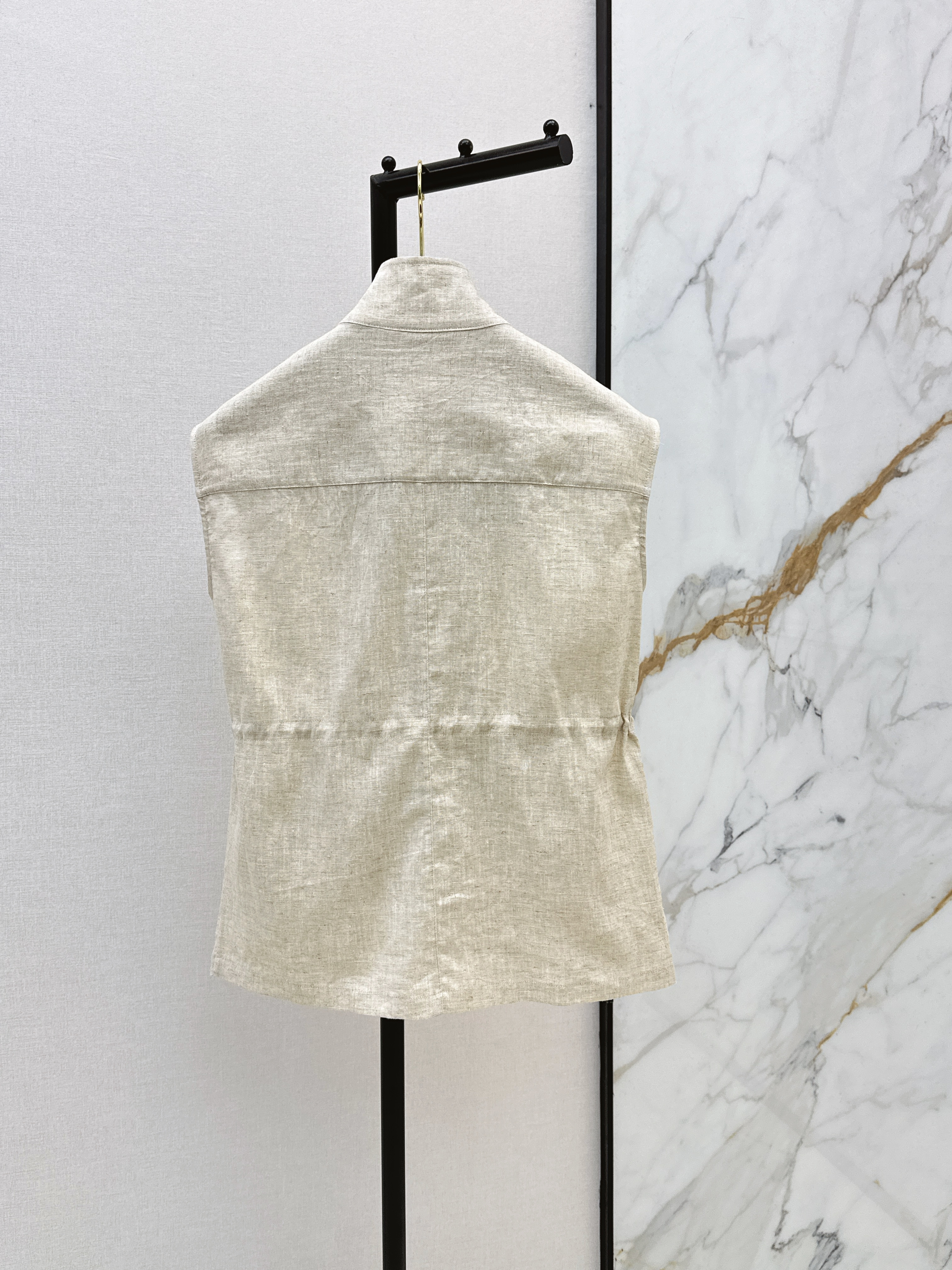 Brun 26ss drawstring waistcoat
