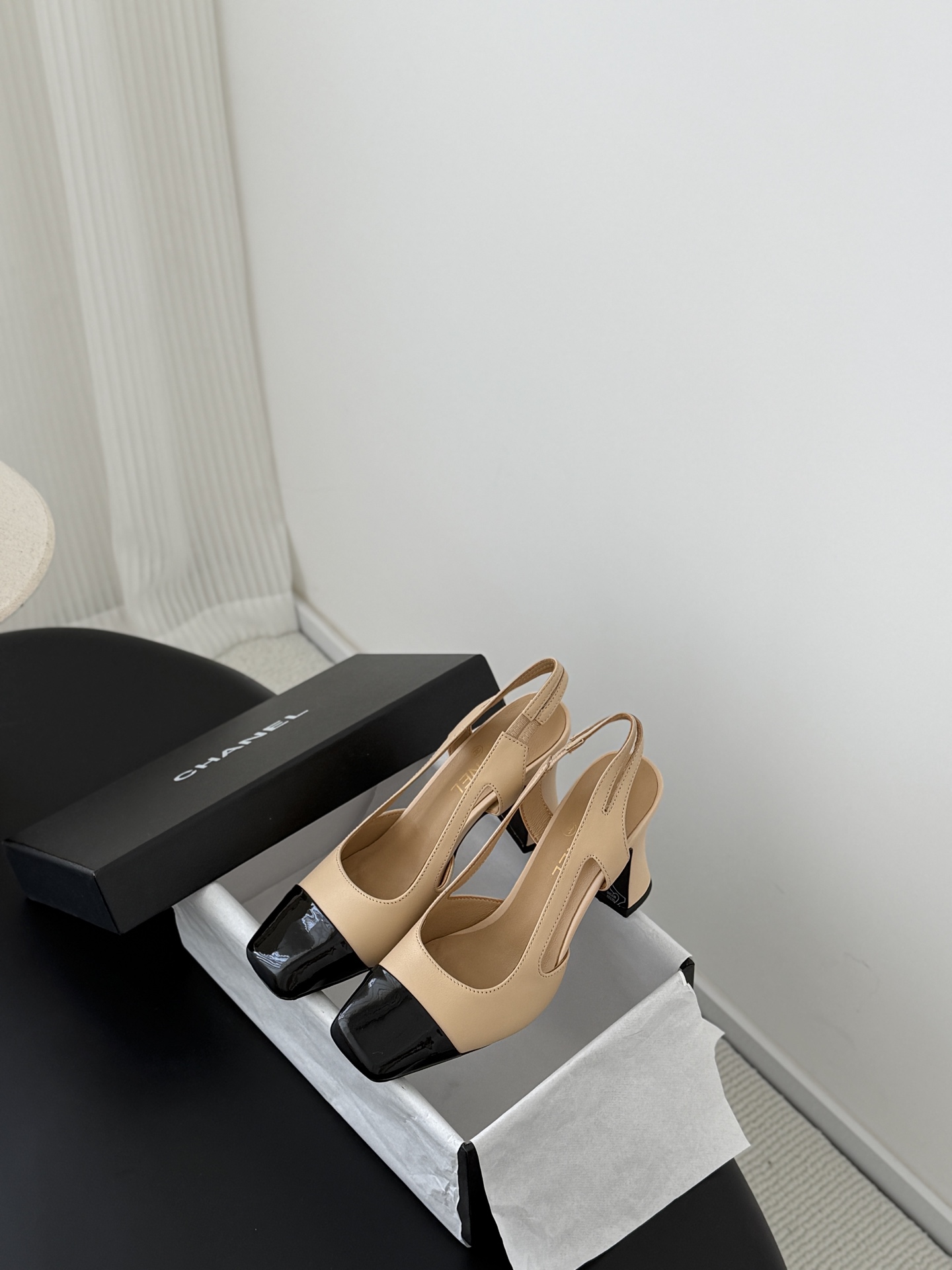Chan 26K slingback heel mary janes