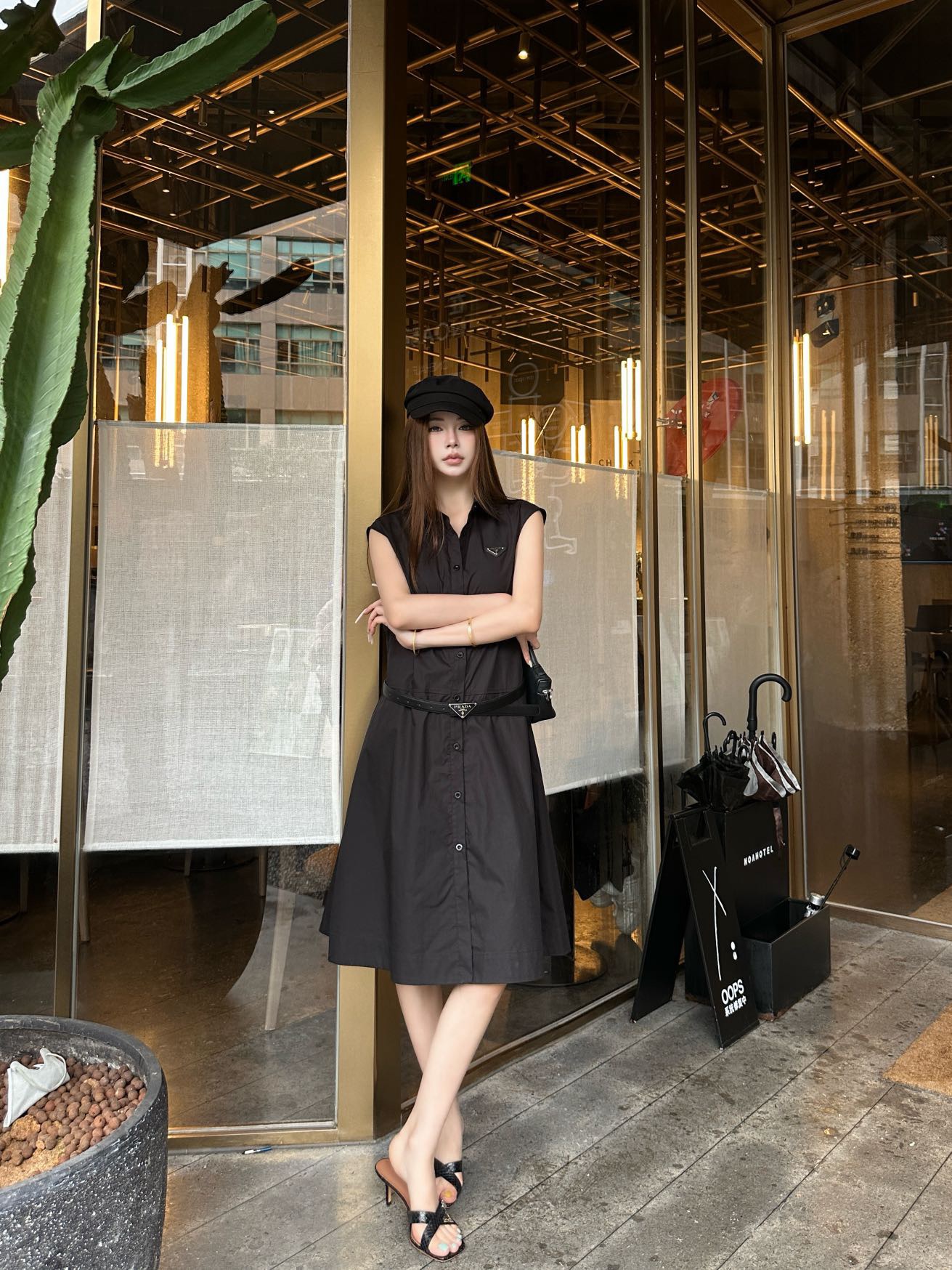 CD 26ss sleeveless polo dress