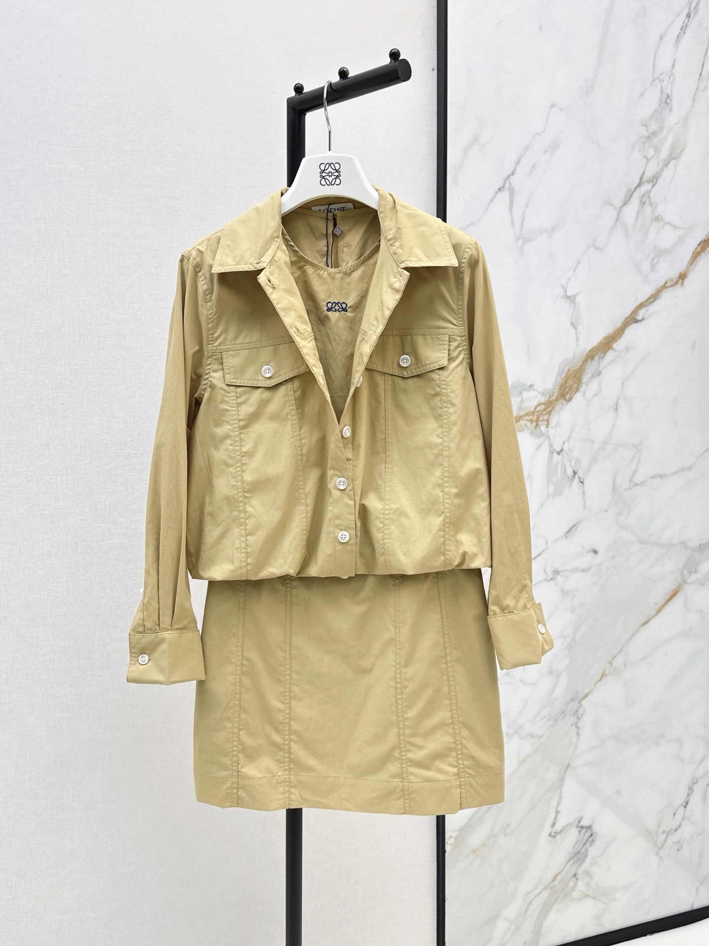 Loe 26ss 2in1 shirt dress
