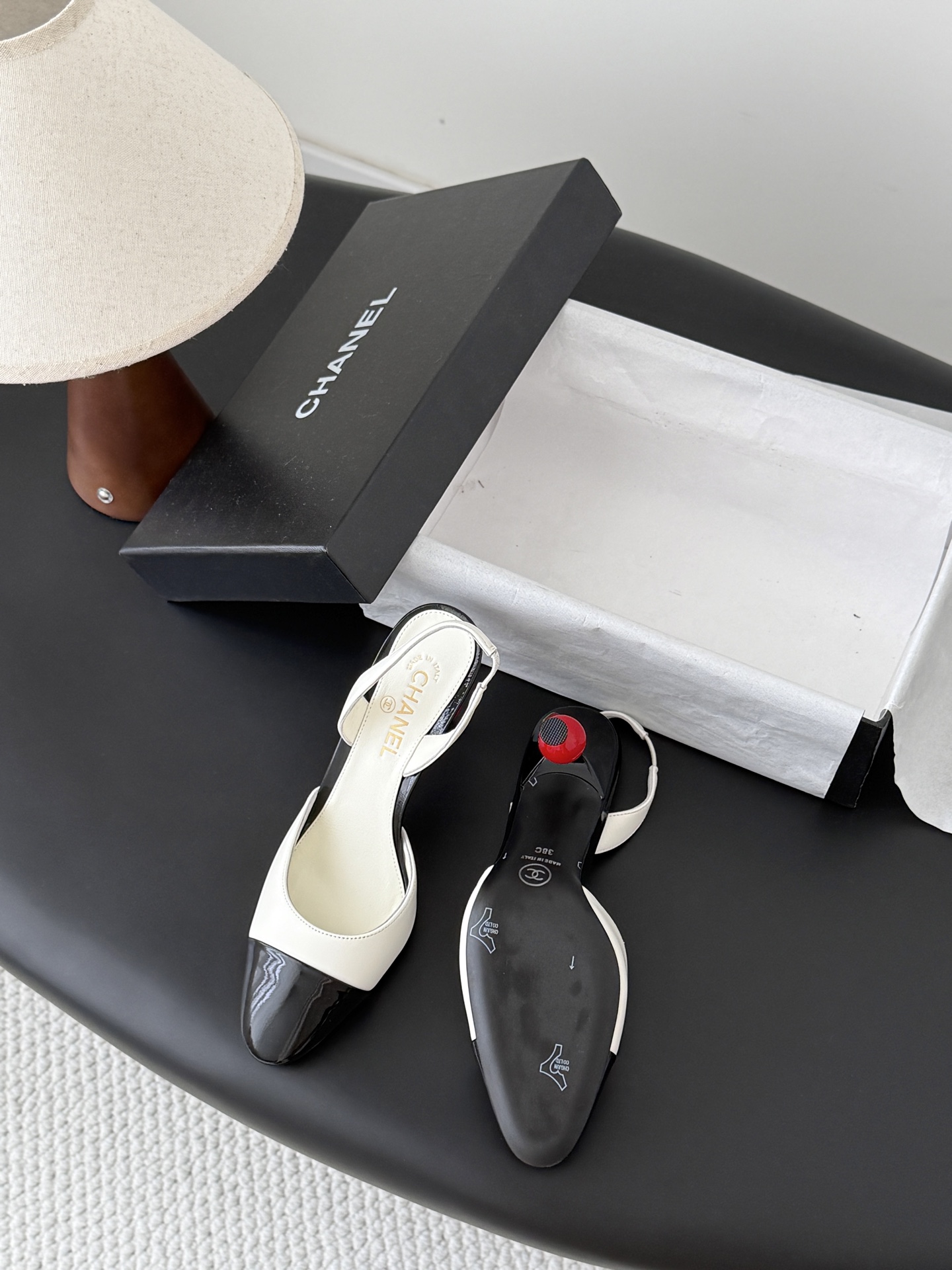 Chan 26A slingback heels