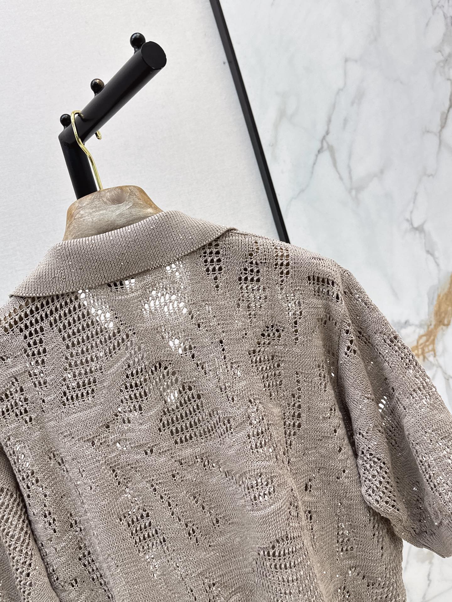 Brun 26ss hollow knitwear