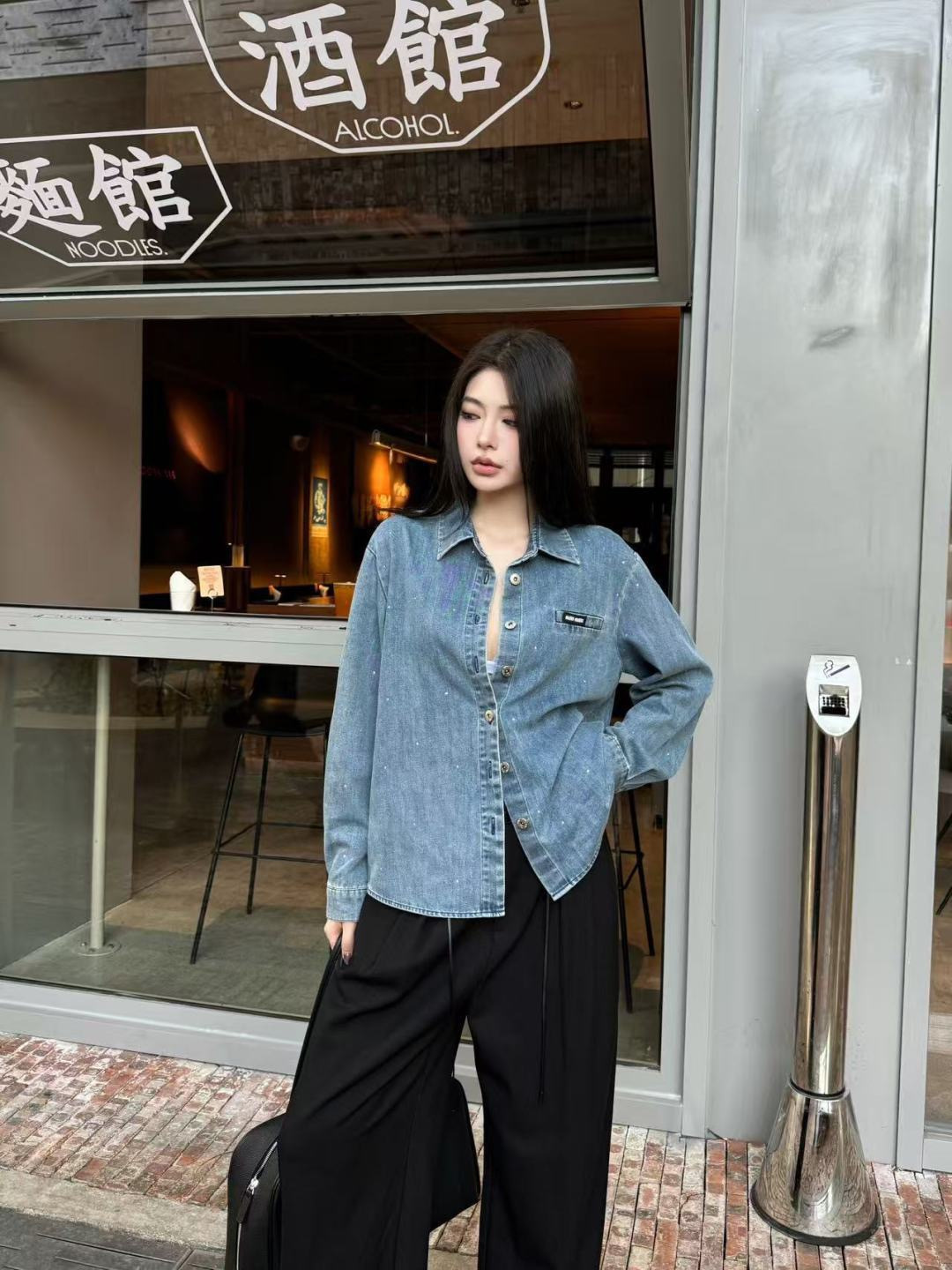 Miu 26ss denim shirt