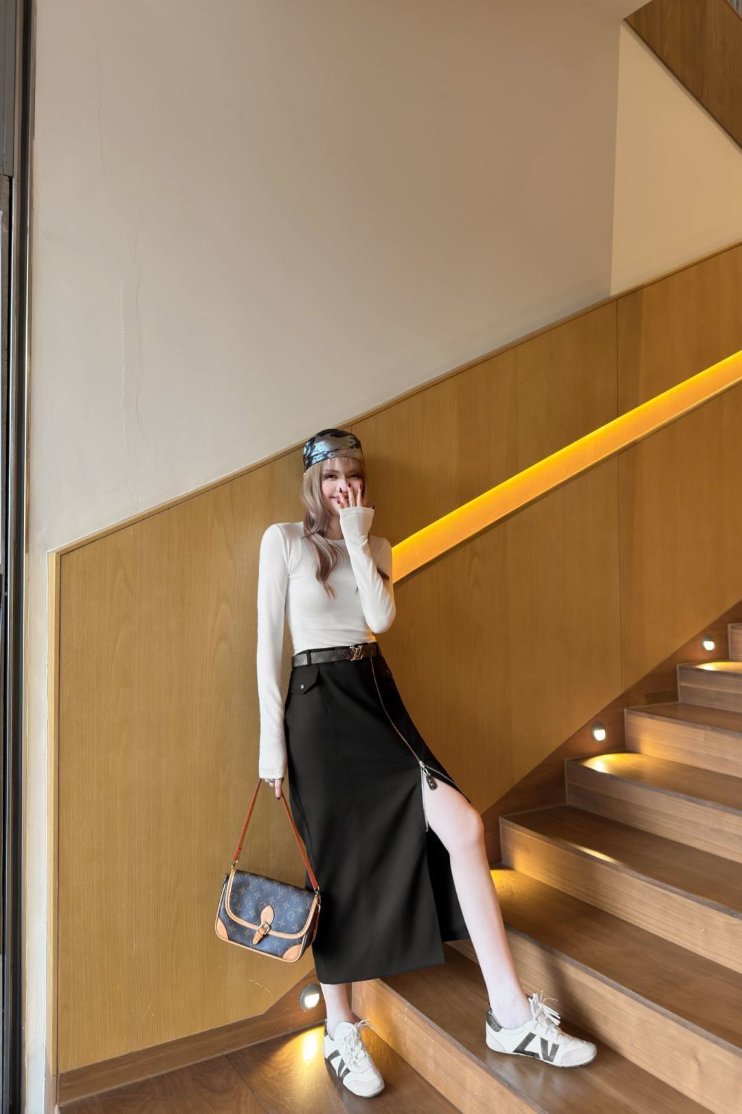 Loui 26ss zipper skirt