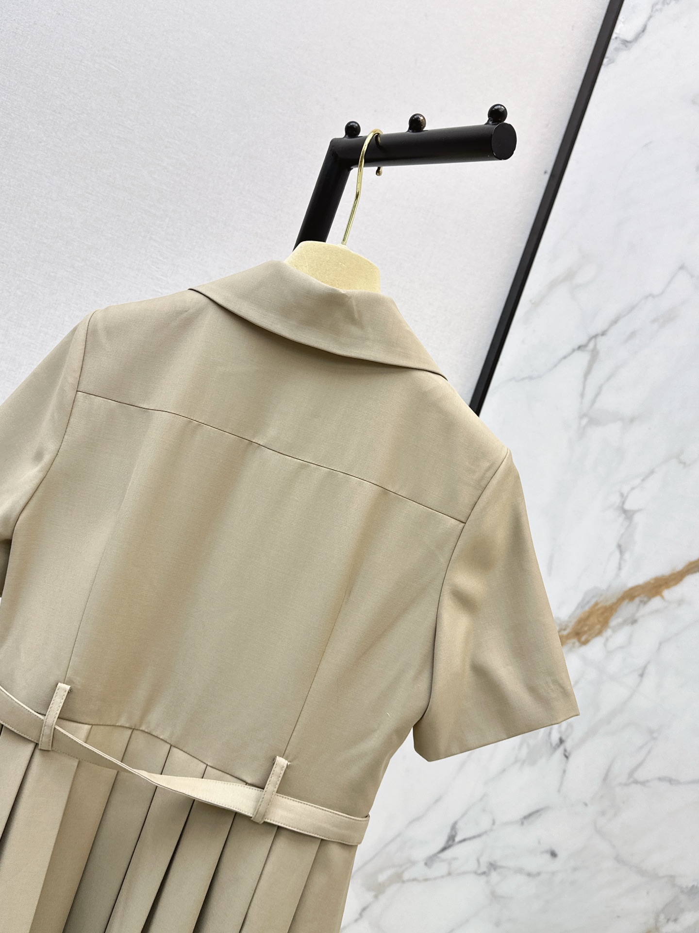 Miu 26ss pleated shirt dress