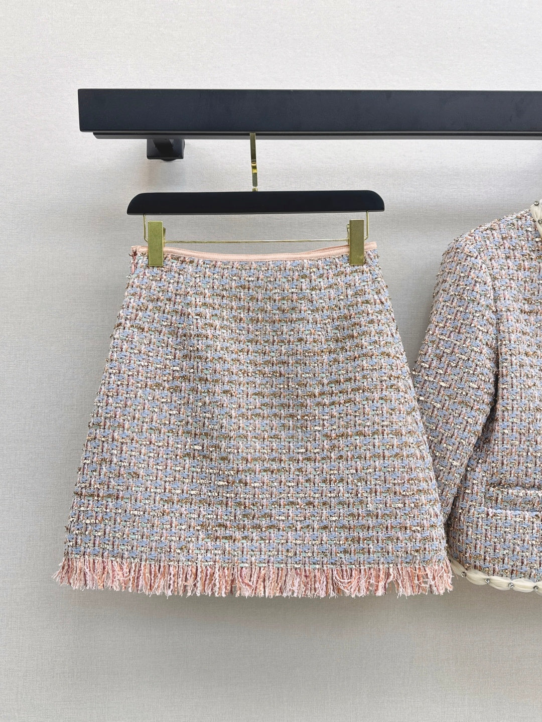 Valen 25fw woven jacket+skirt outfit sets